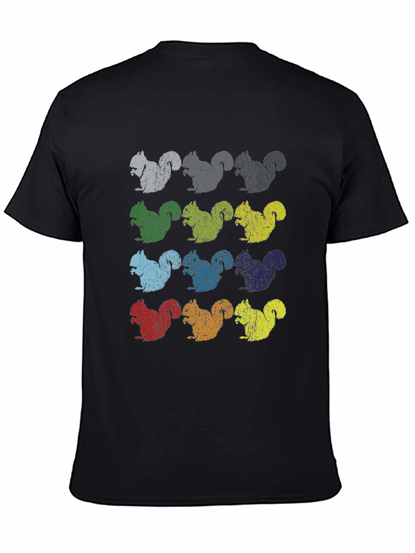 Colorful Squirrel Pattern T-Shirt