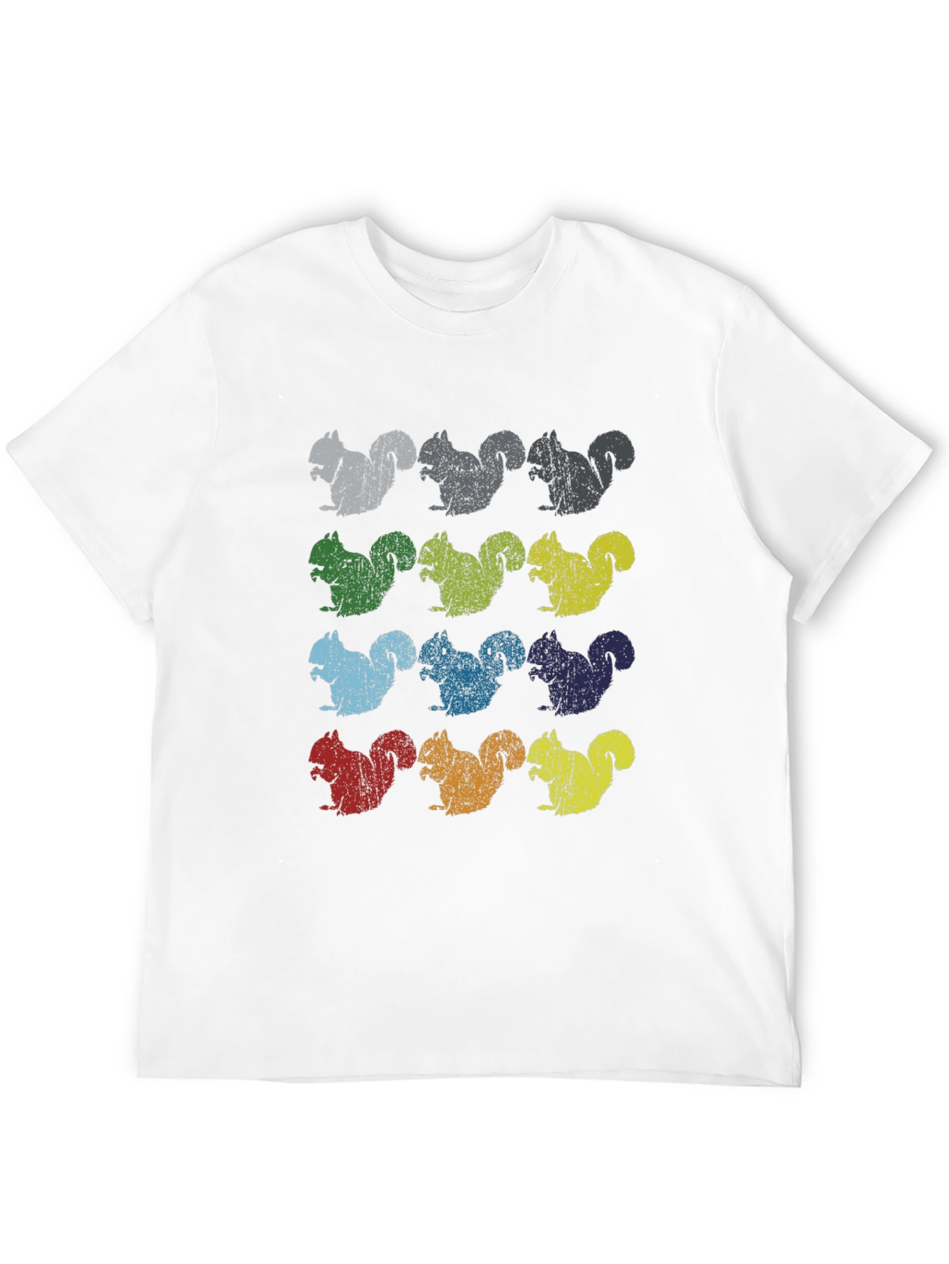 Colorful Squirrel Pattern T-Shirt