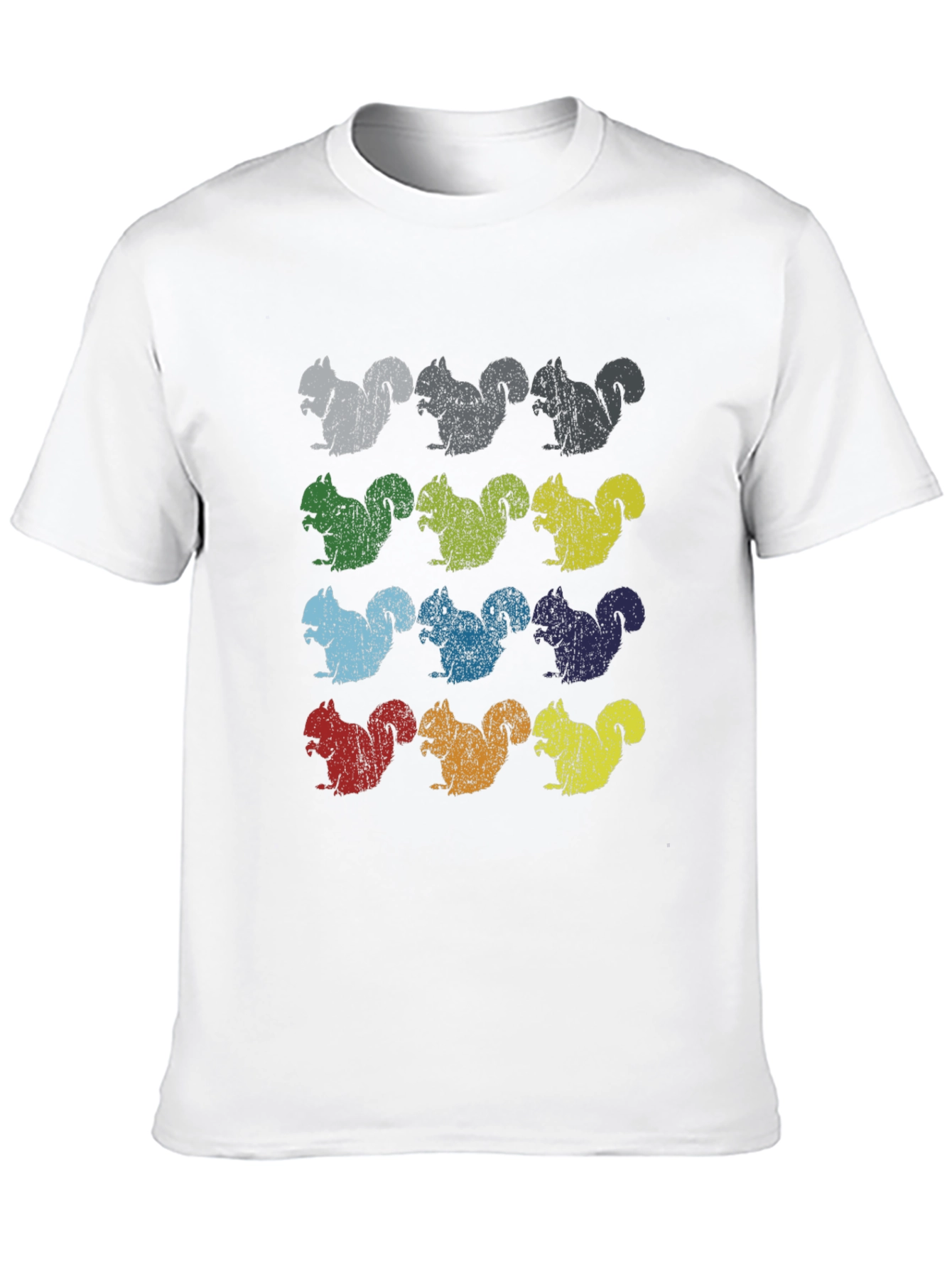 Colorful Squirrel Pattern T-Shirt