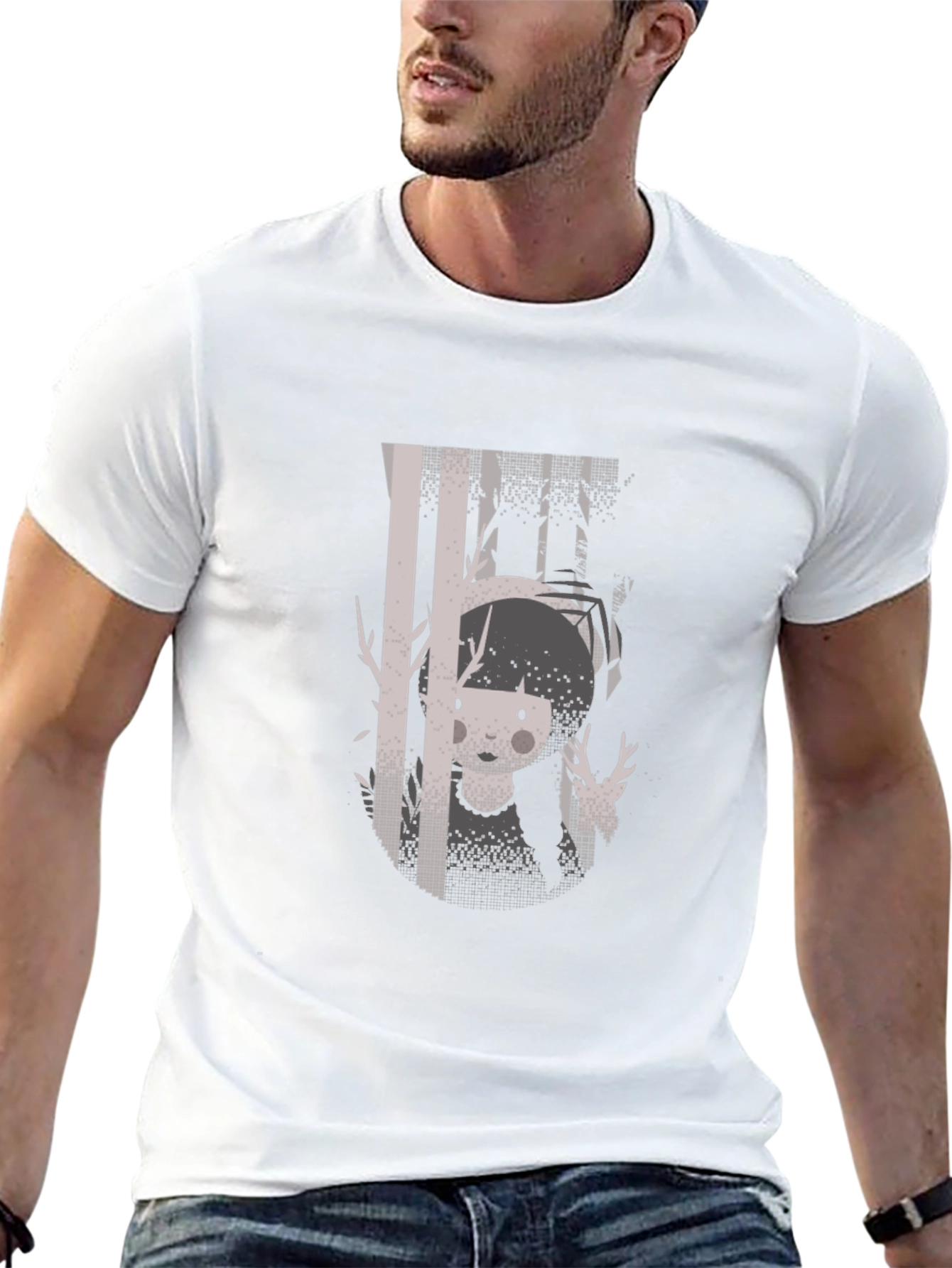 Enigmatic Forest Graphic Tee - Unique Design