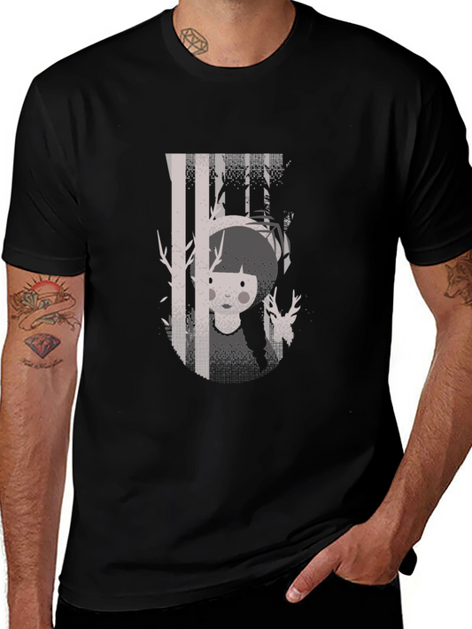 Enigmatic Forest Graphic Tee - Unique Design