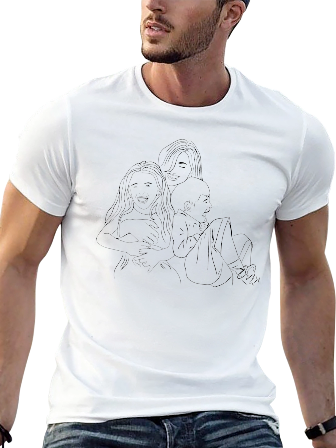 Family Portrait Black Tee