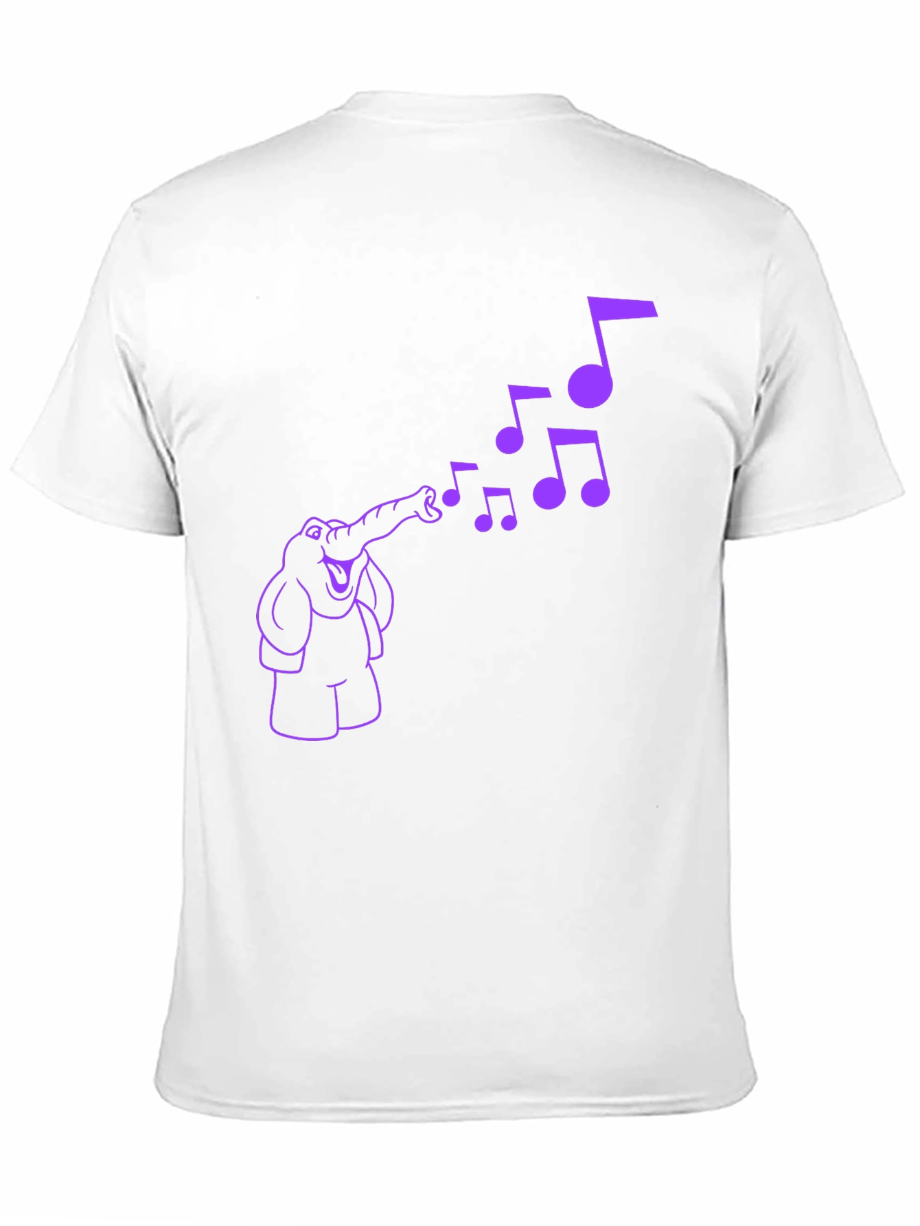 Musical Elephant Graphic Tee - Black Cotton T-Shirt