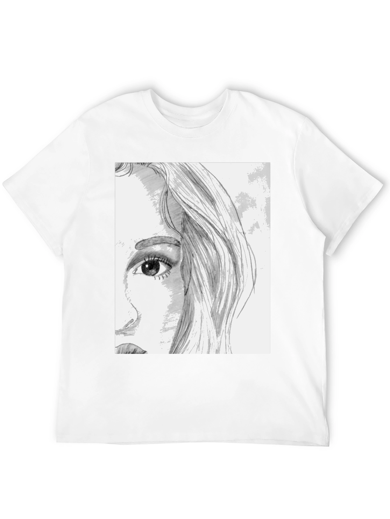 Artistic Portrait Graphic Tee - Unisex Black T-Shirt