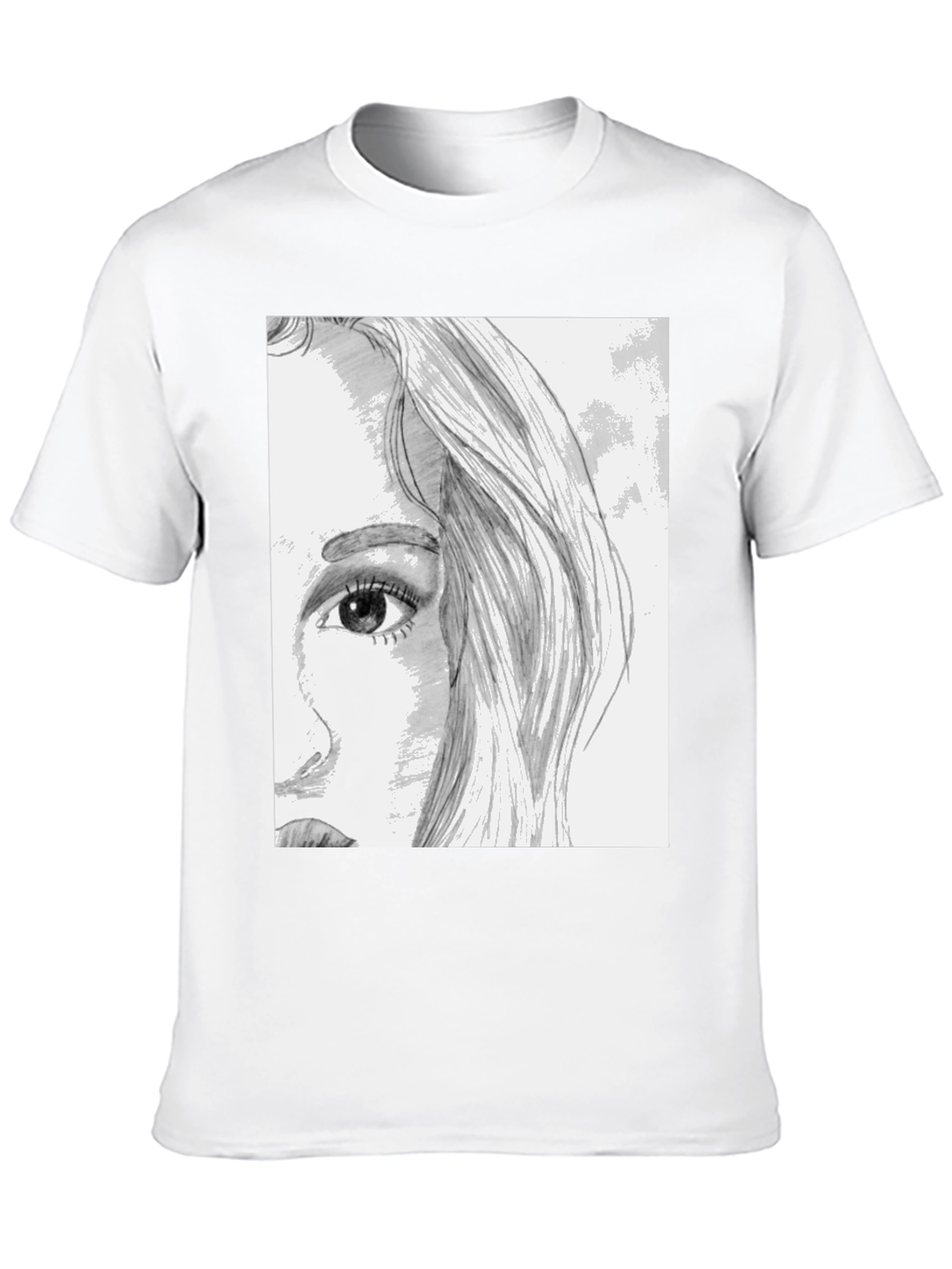 Artistic Portrait Graphic Tee - Unisex Black T-Shirt