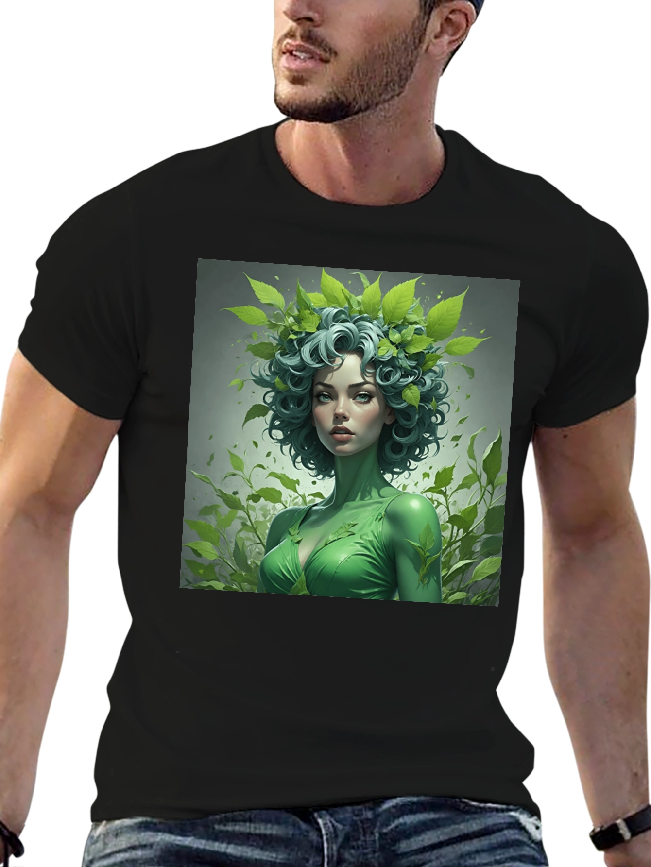 Earth Goddess Graphic Black T-Shirt