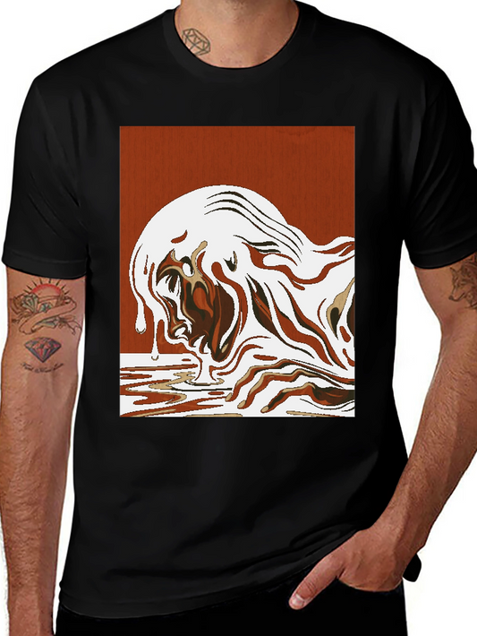 Abstract Art Graphic Tee - Modern Style Shirt