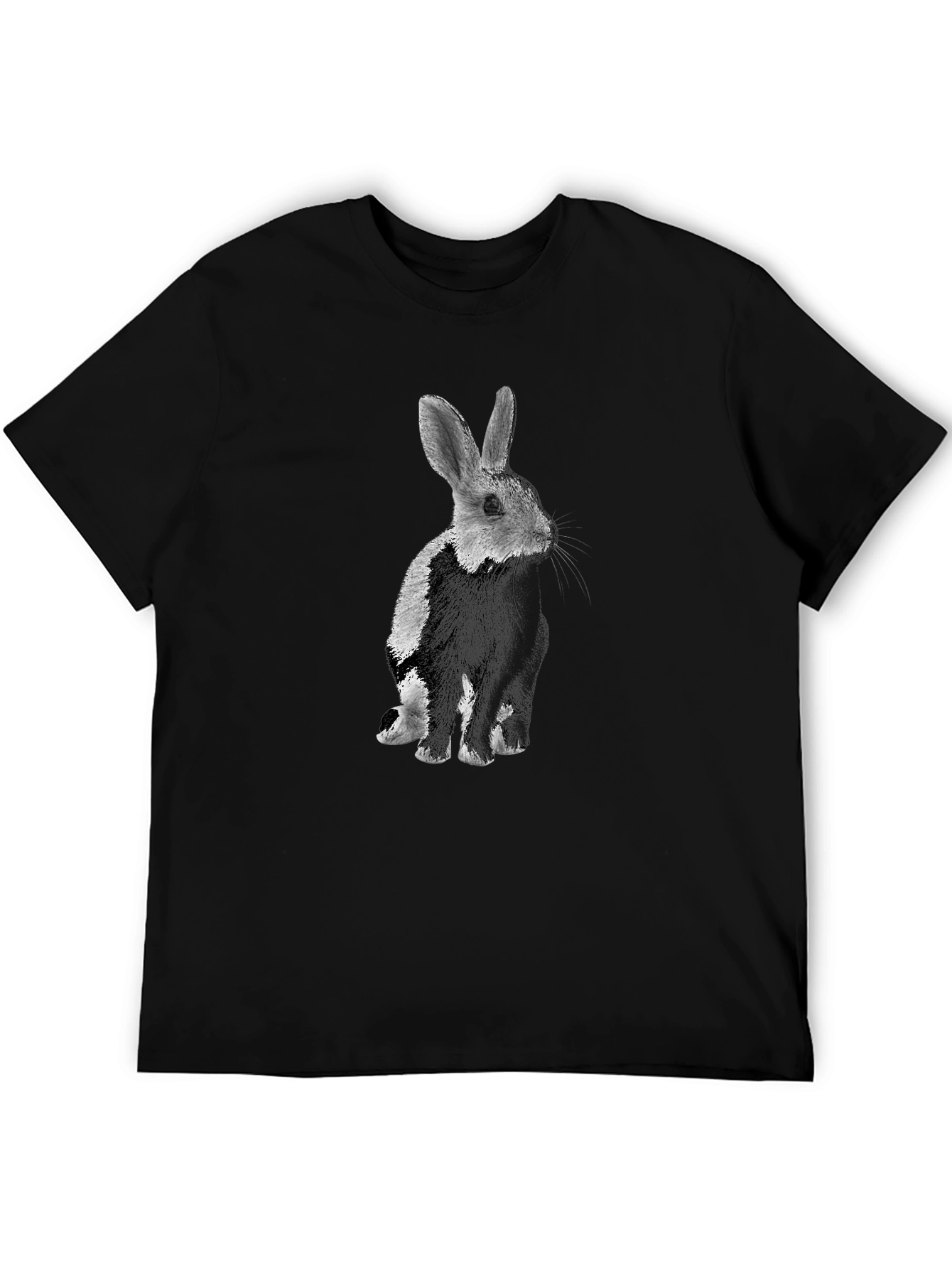 Black Rabbit Graphic T-Shirt - Mens Casual Tee