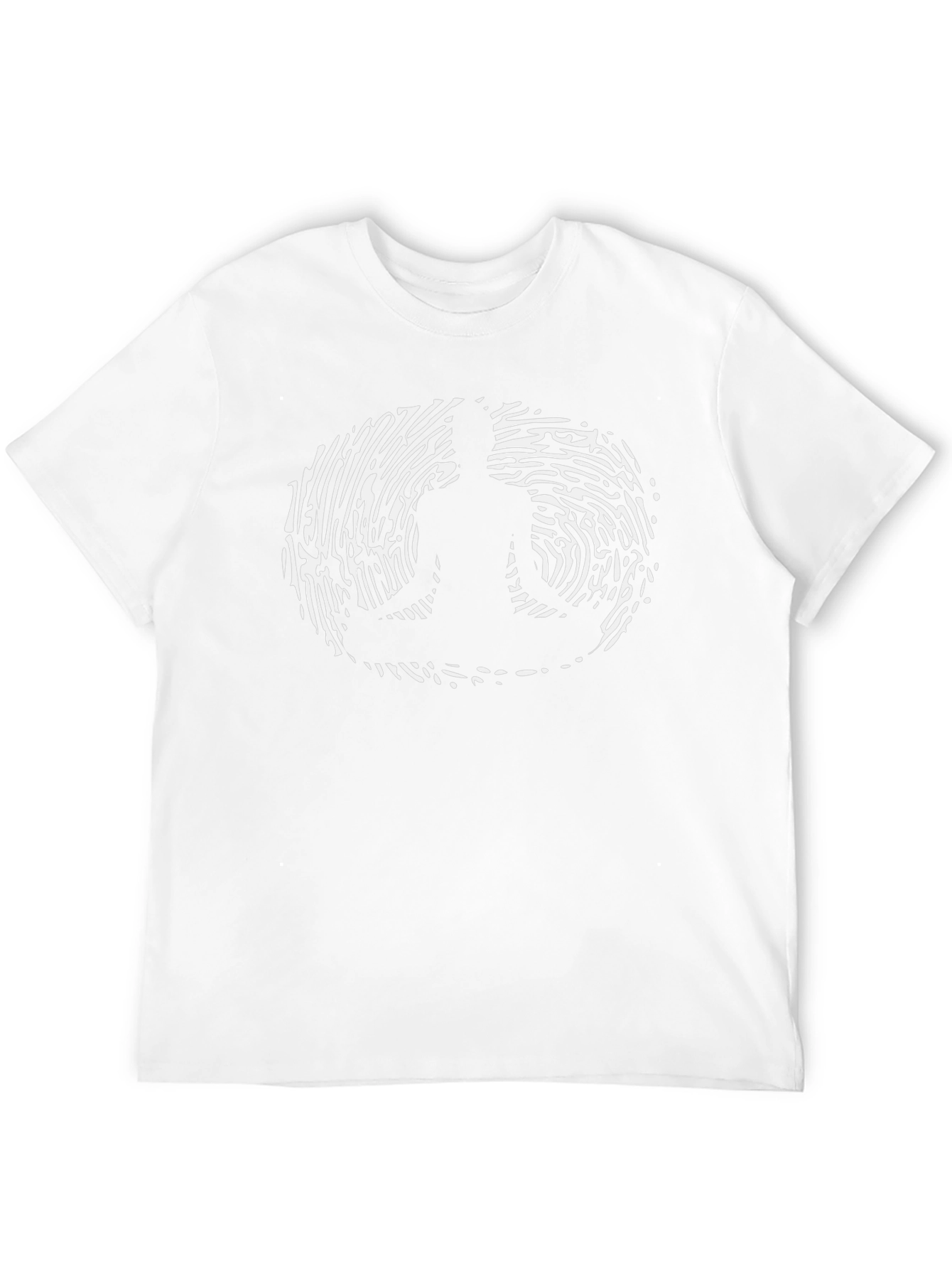 Meditative Fingerprint Graphic Tee - Black