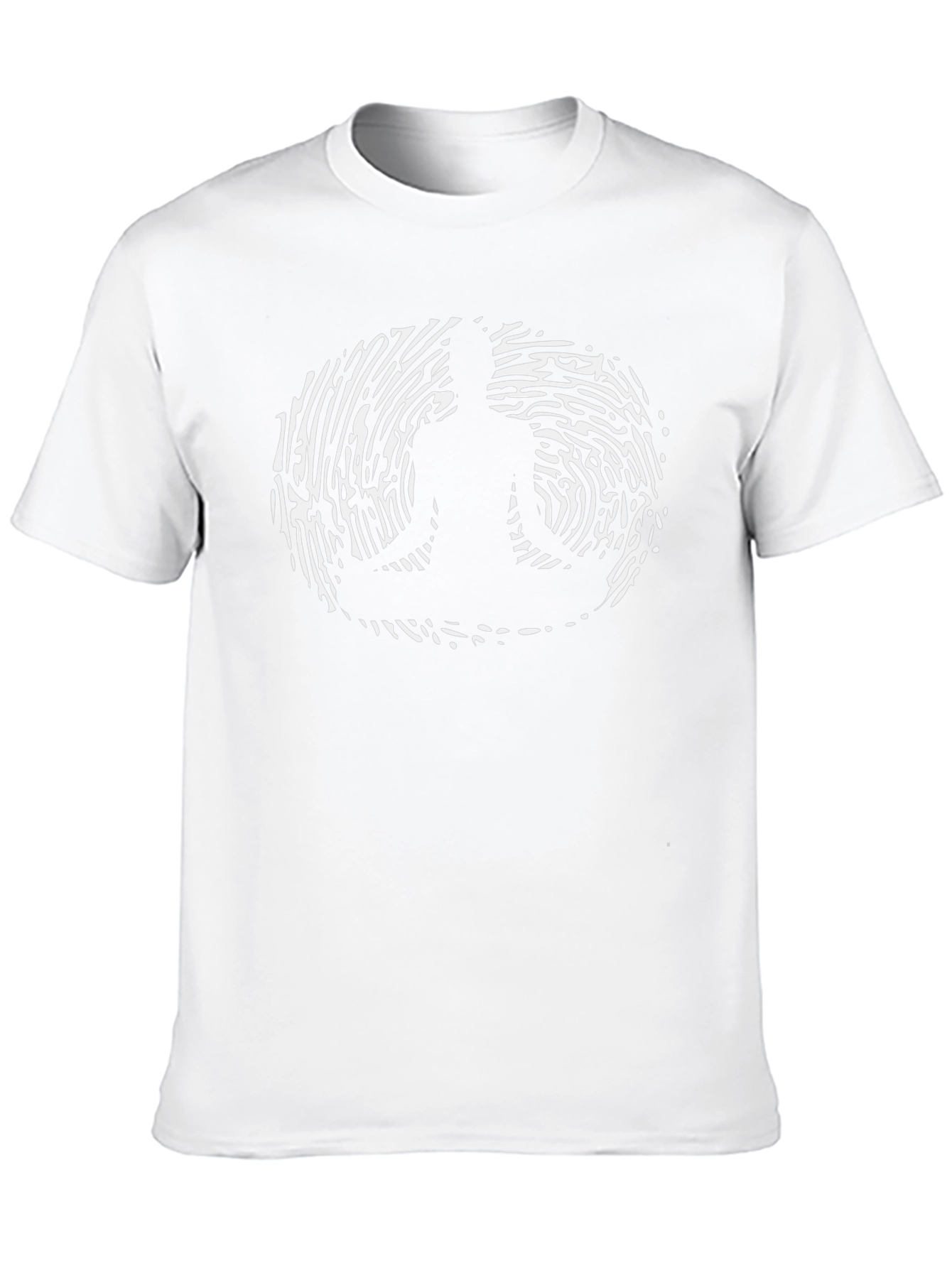Meditative Fingerprint Graphic Tee - Black