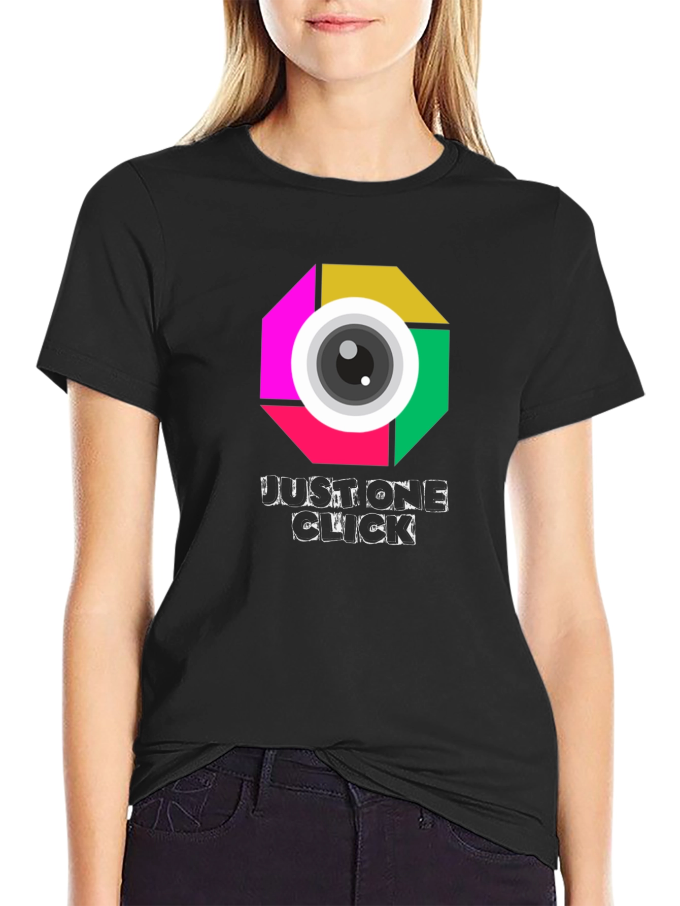 Just One Click Camera Graphic T-Shirt