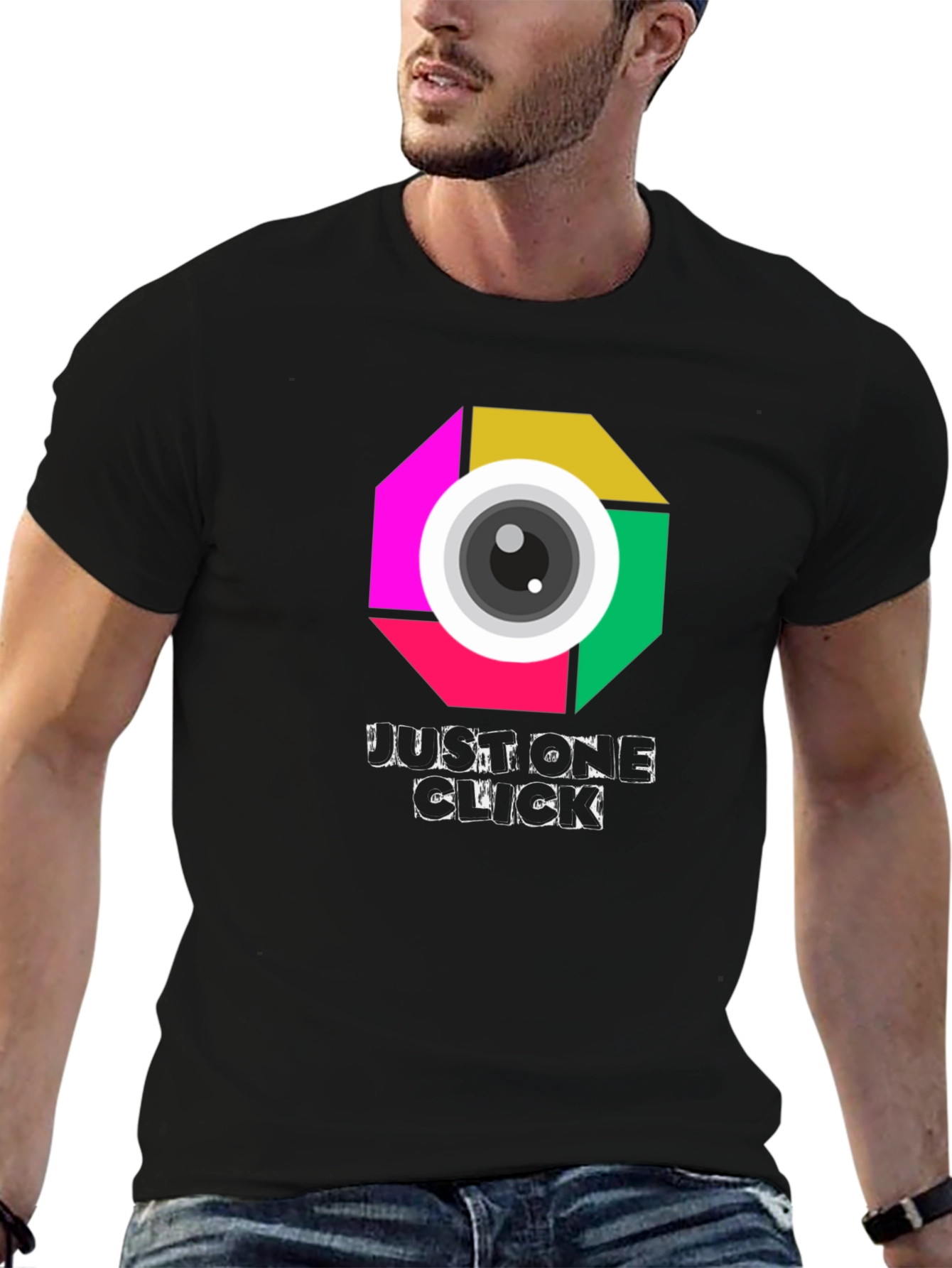 Just One Click Camera Graphic T-Shirt