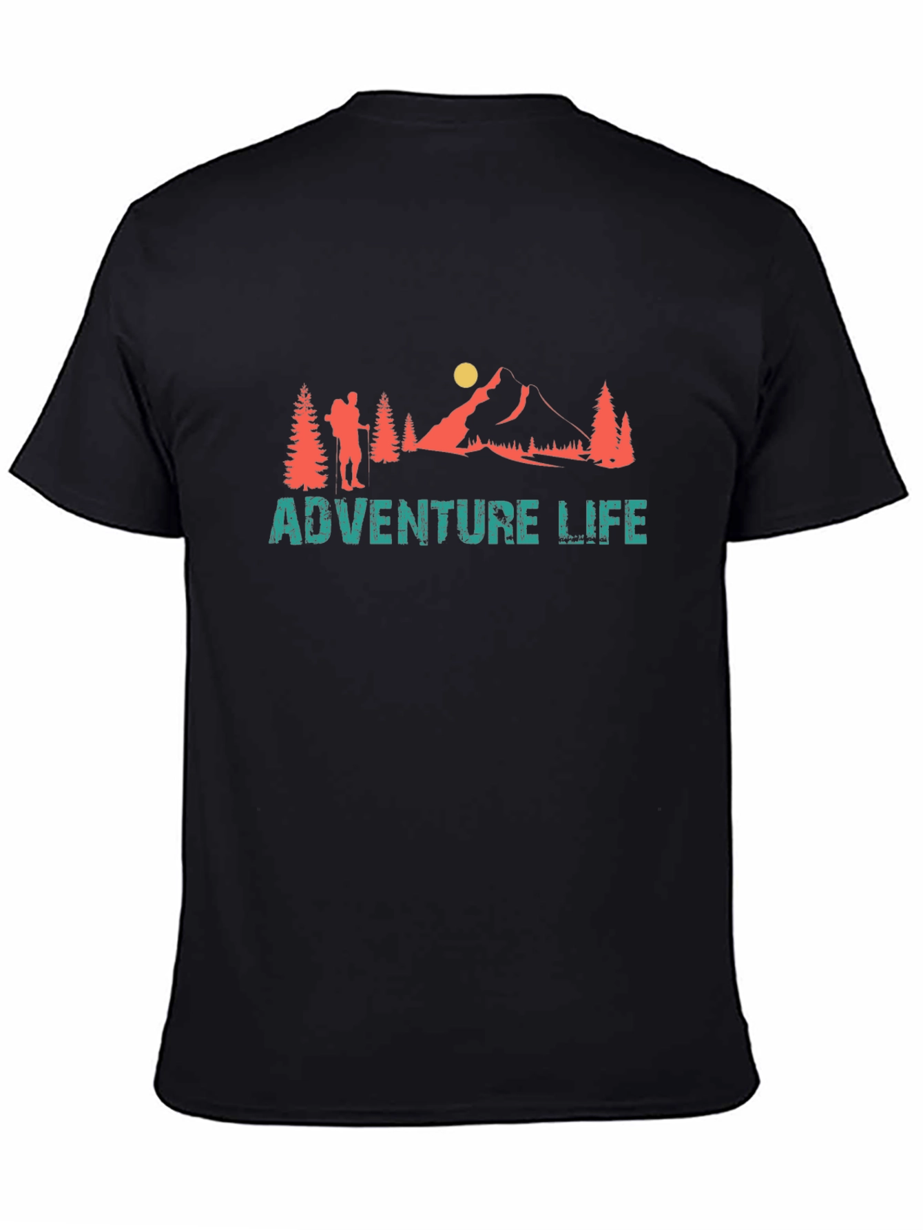 Adventure Life Graphic Tee - Mountain Hiker T-Shirt