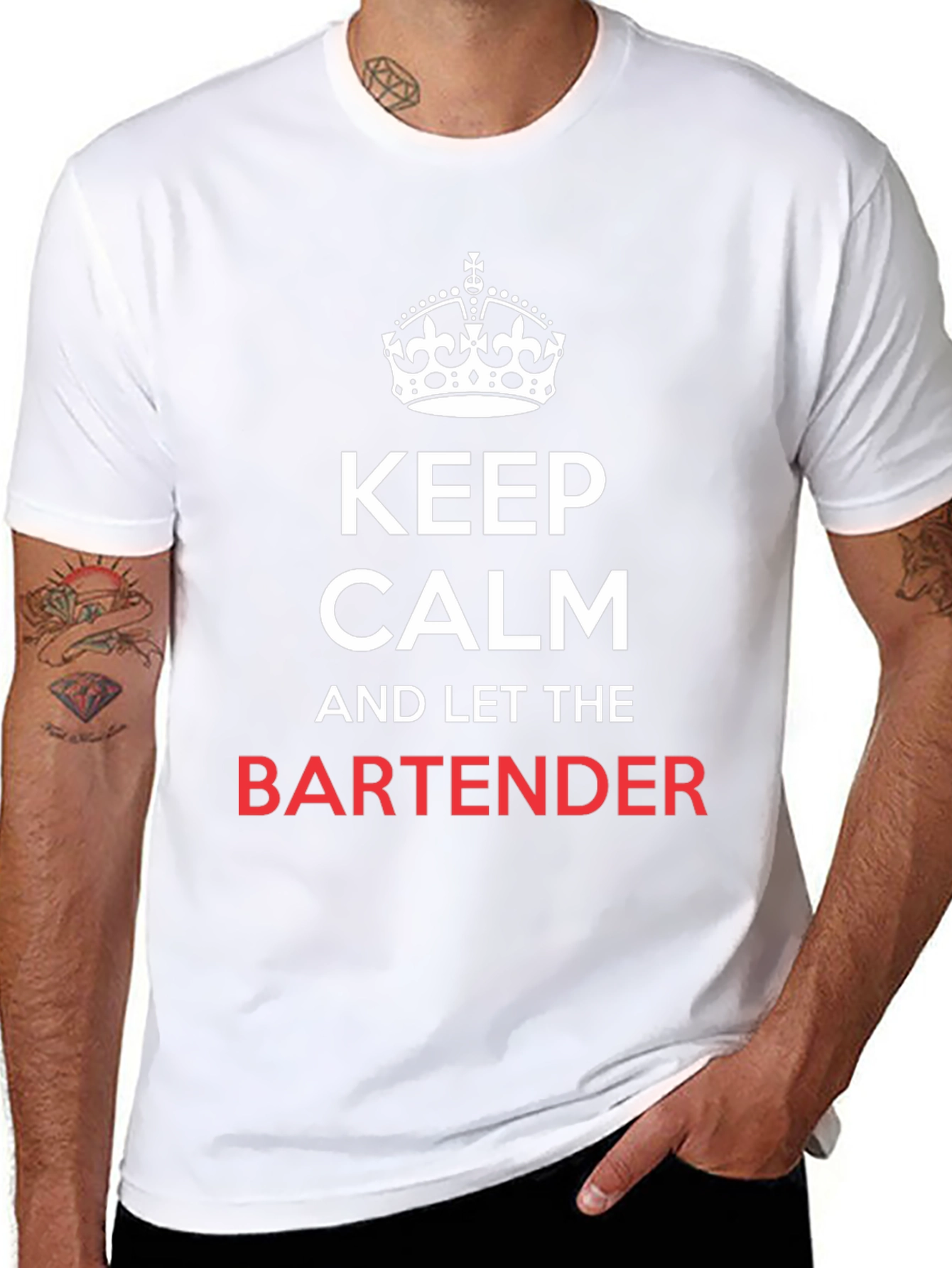 Keep Calm Bartender T-Shirt - Funny Bartending Tee