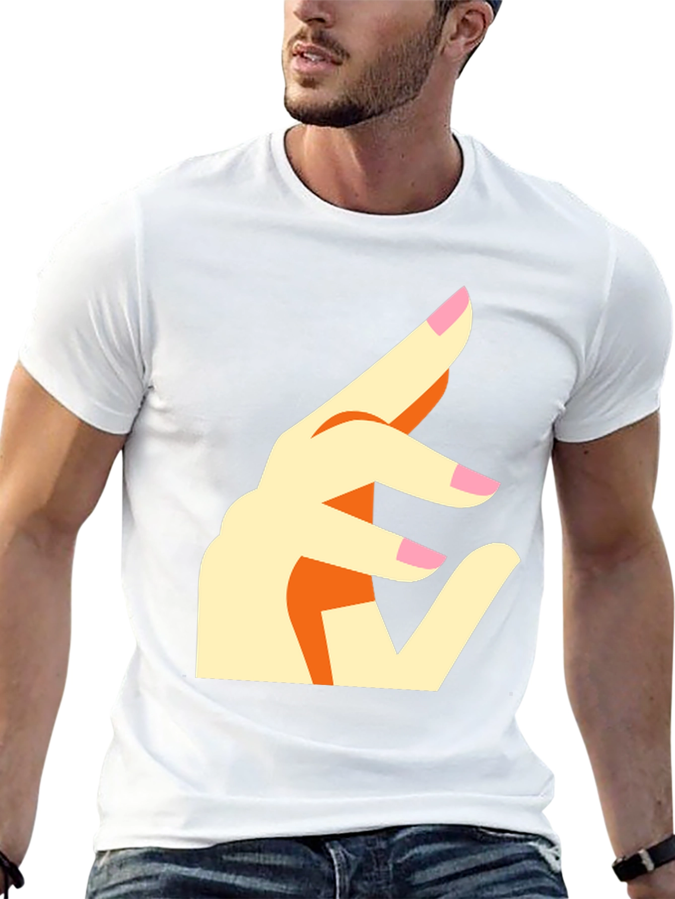 Abstract Hand Gesture Graphic Tee