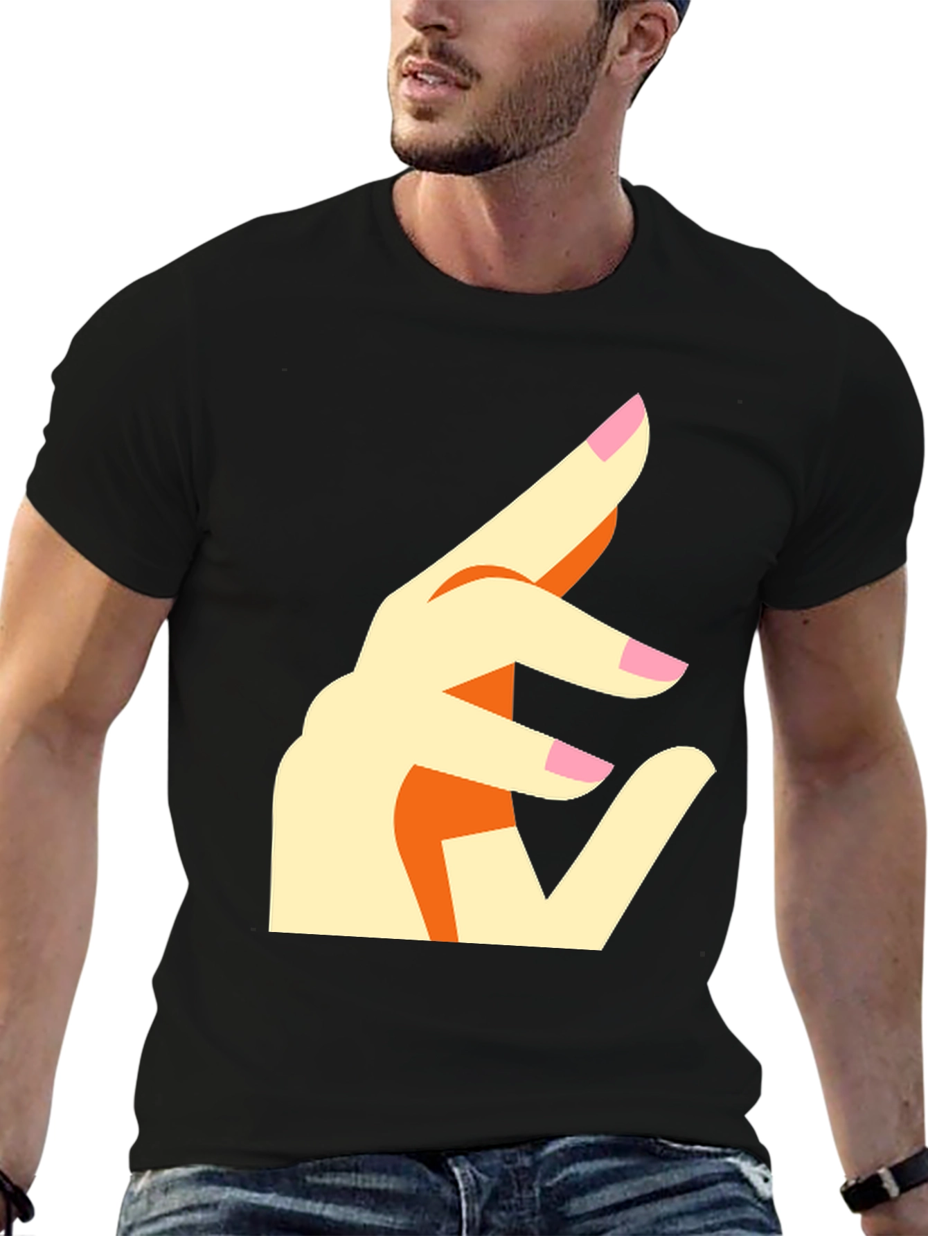 Abstract Hand Gesture Graphic Tee