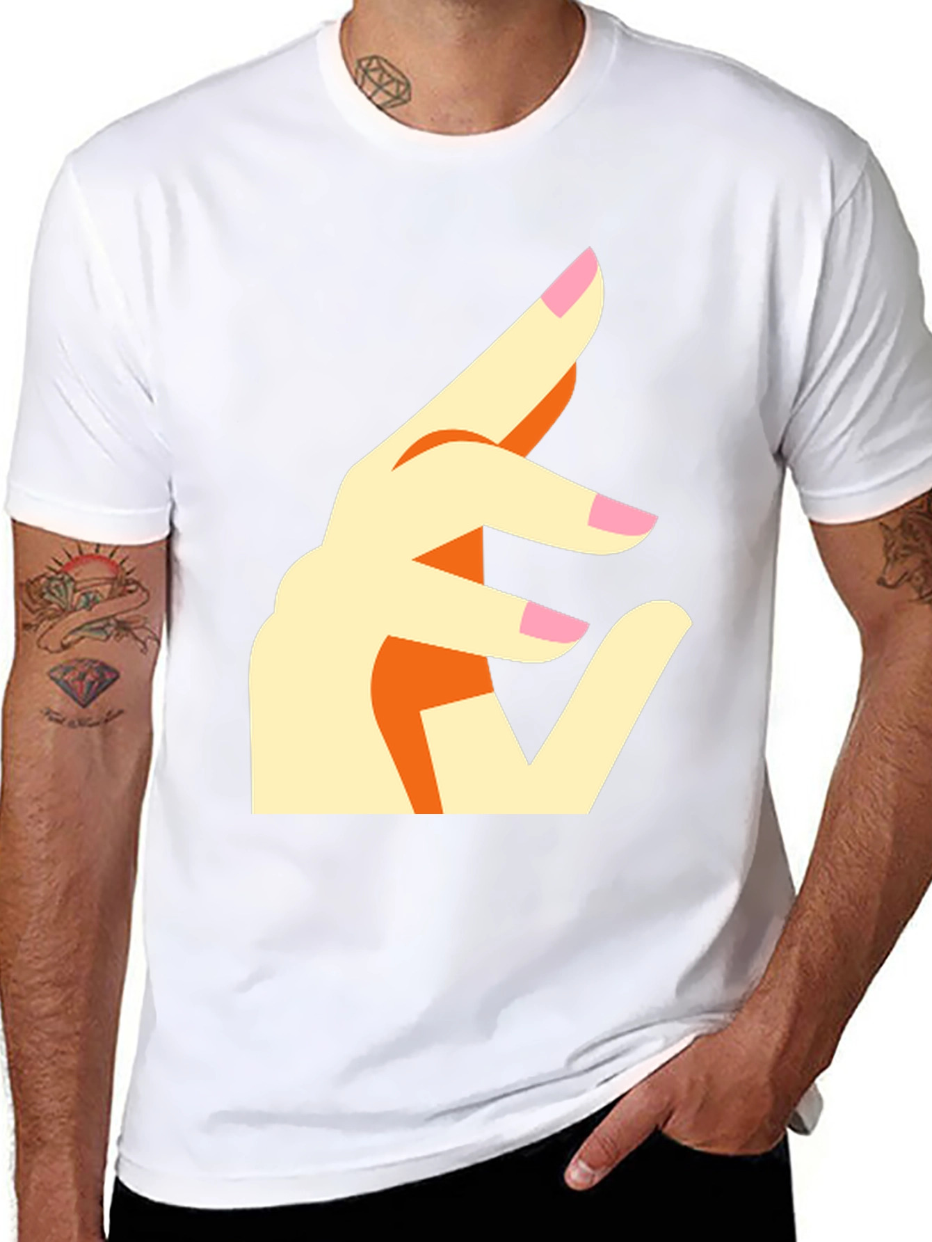 Abstract Hand Gesture Graphic Tee