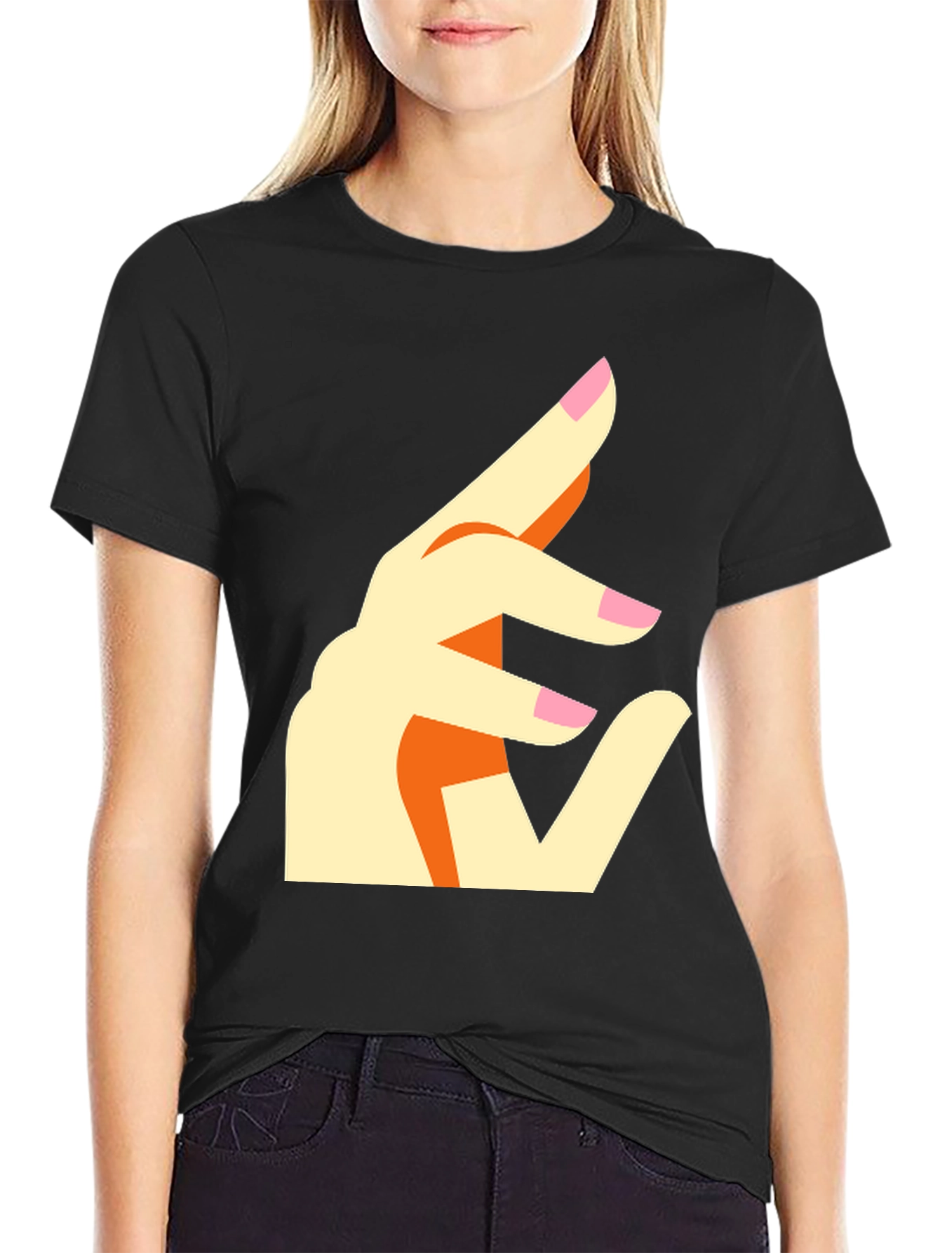 Abstract Hand Gesture Graphic Tee