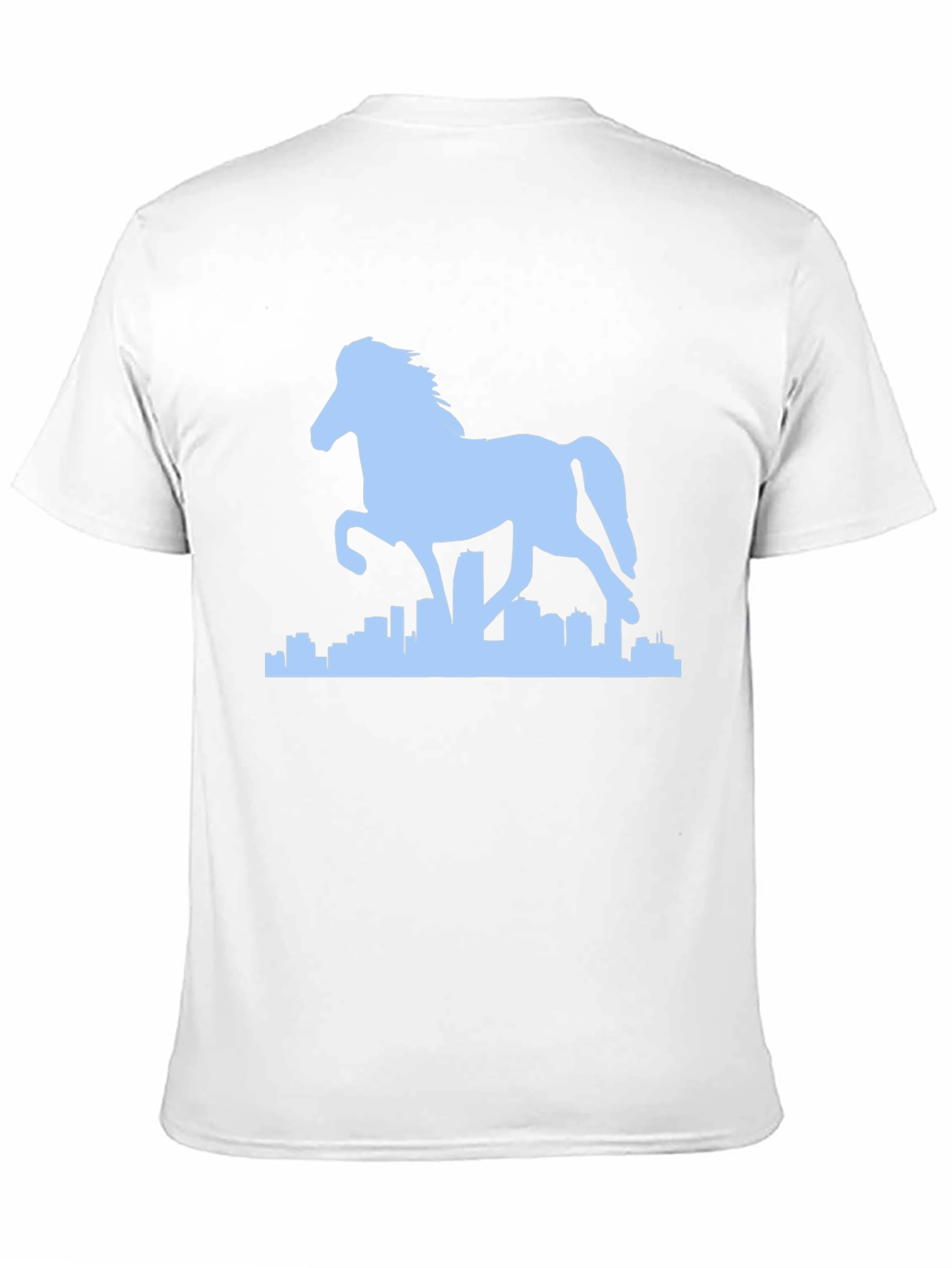 Horse & City Silhouette Graphic Tee - Black