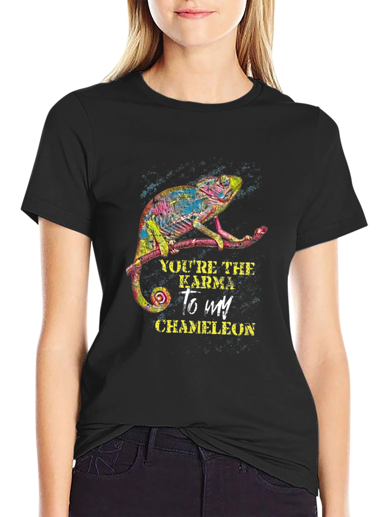 Karma Chameleon Graphic Tee - Mens Black T-Shirt