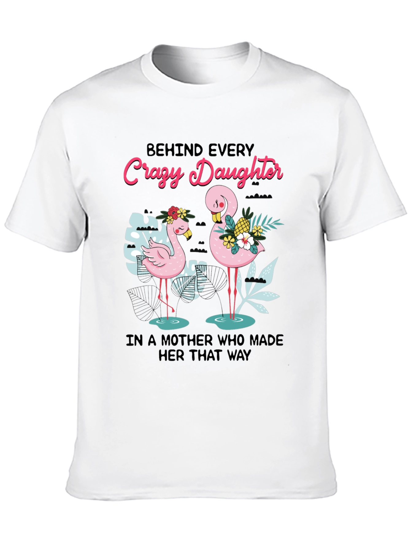 Crazy Daughter Flamingo Graphic Tee