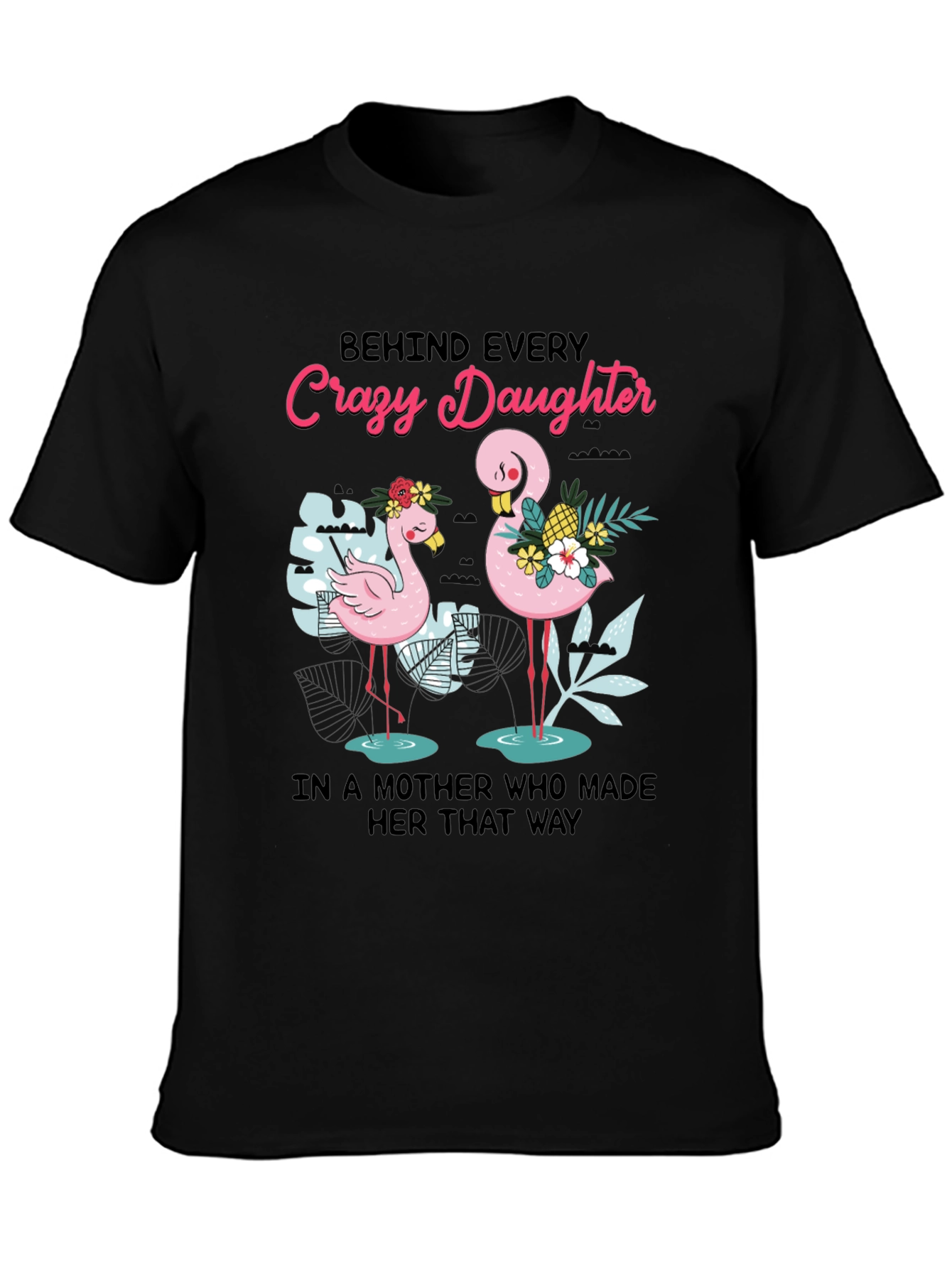 Crazy Daughter Flamingo Graphic Tee
