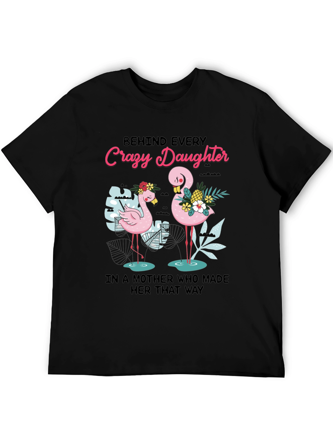 Crazy Daughter Flamingo Graphic Tee