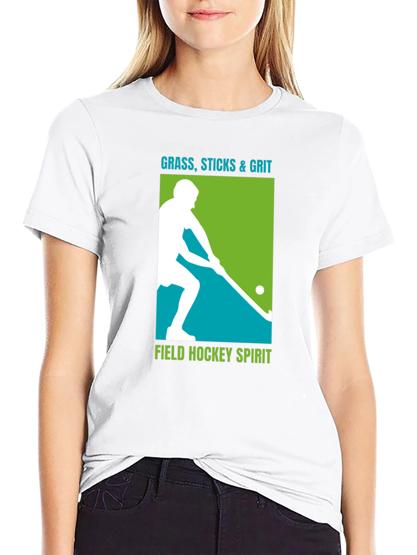 Field Hockey Graphic Tee - Grass Sticks & Grit