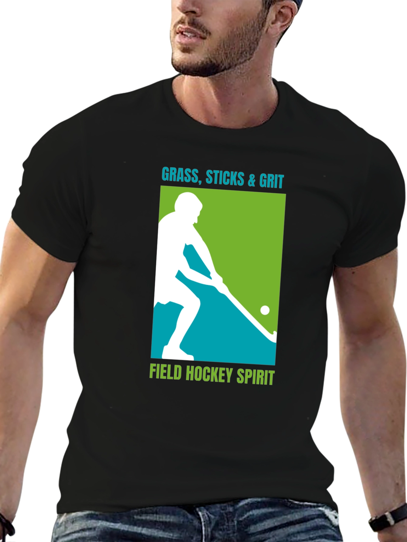Field Hockey Graphic Tee - Grass Sticks & Grit
