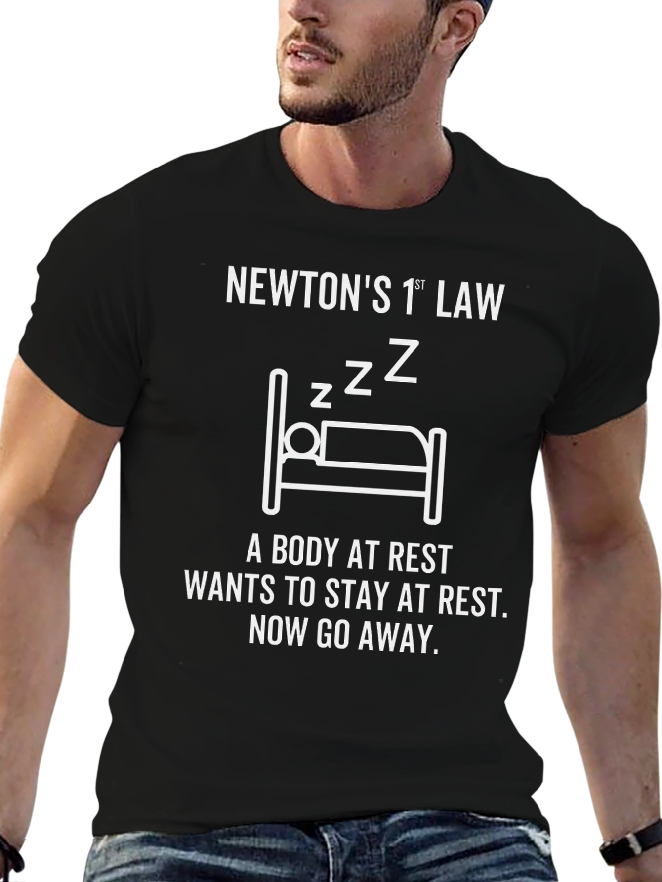Newtons First Law T-Shirt - Funny Physics Tee
