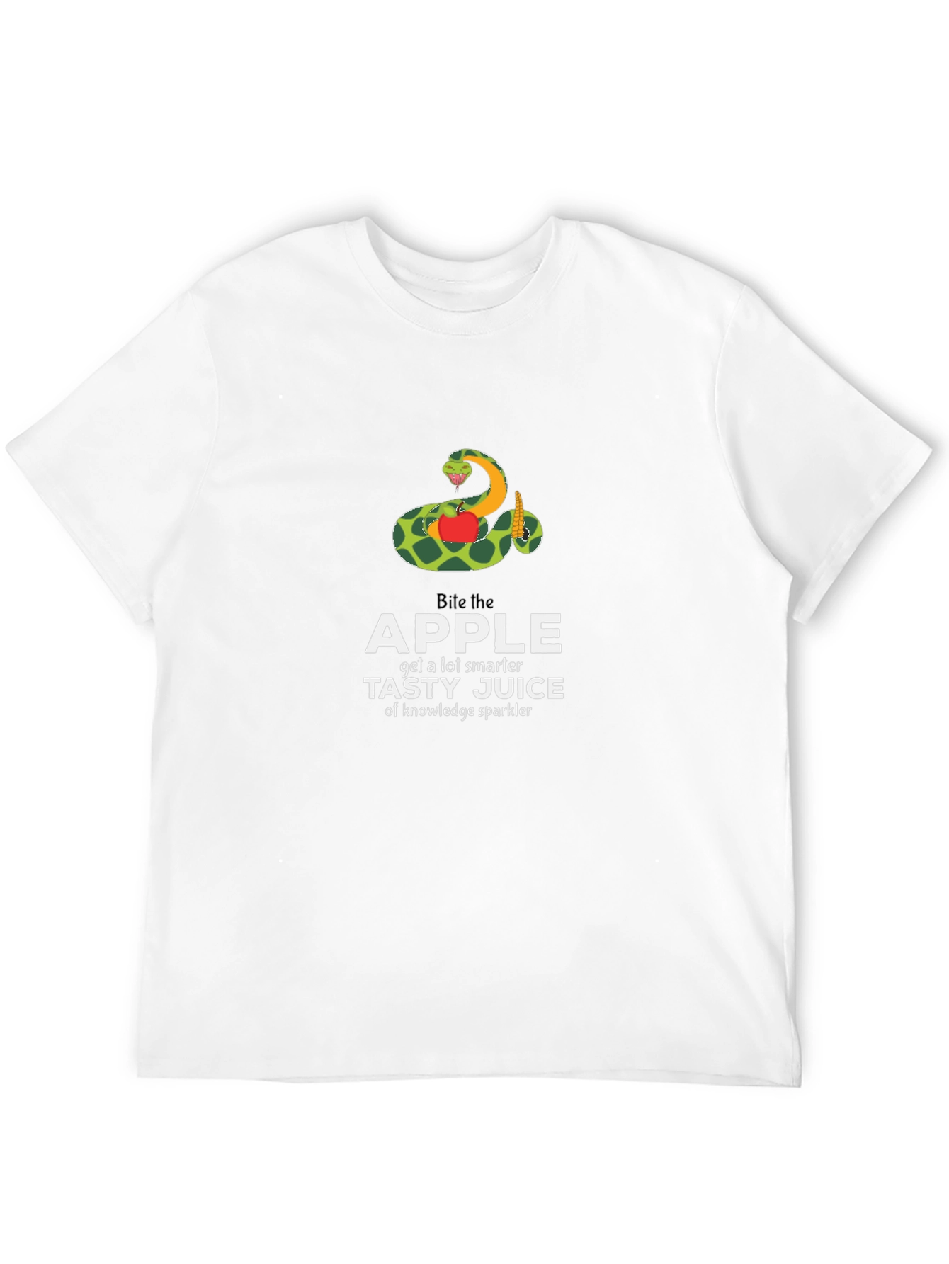 Bite the Apple Funny Knowledge Graphic T-Shirt