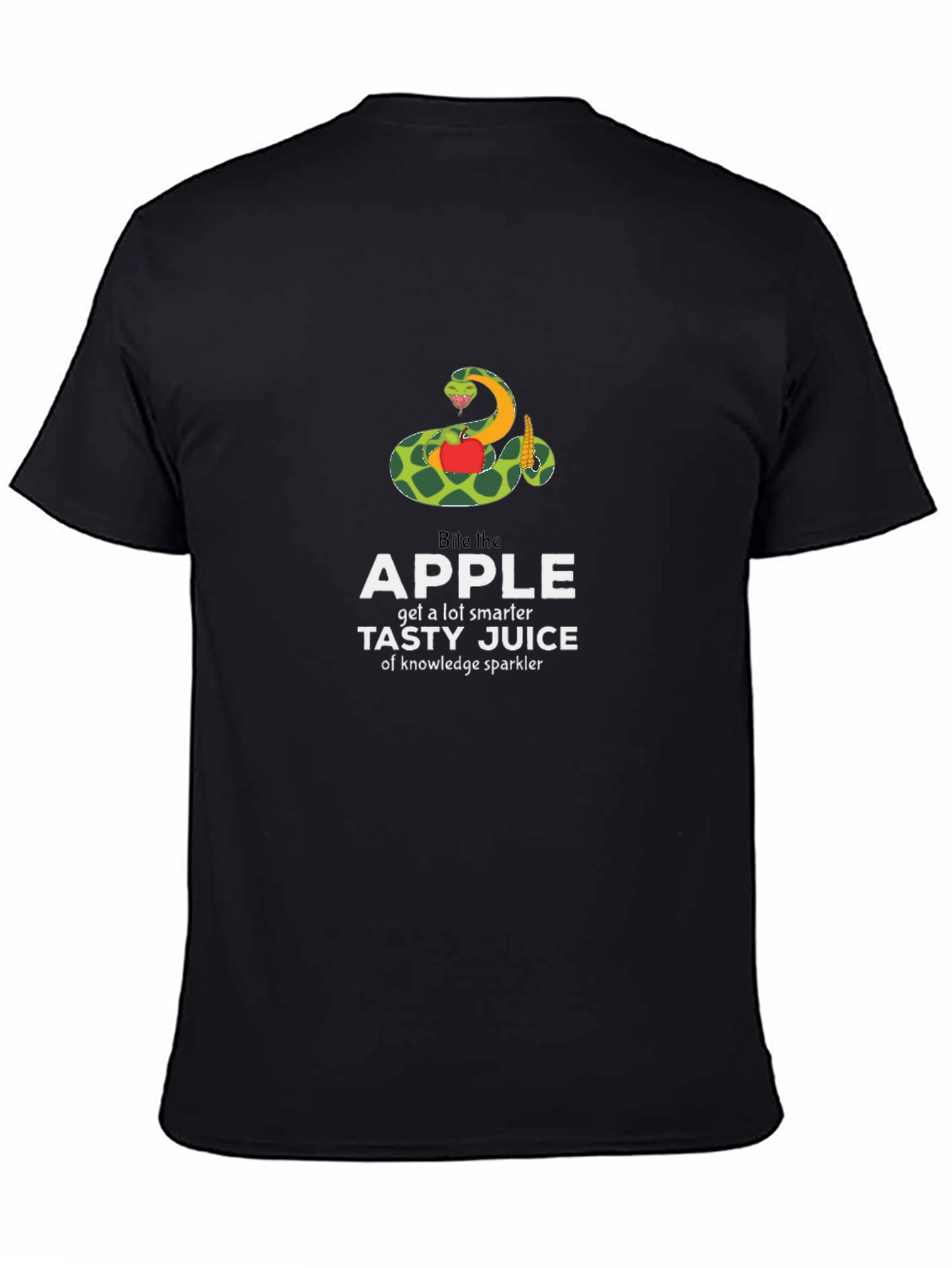 Bite the Apple Funny Knowledge Graphic T-Shirt