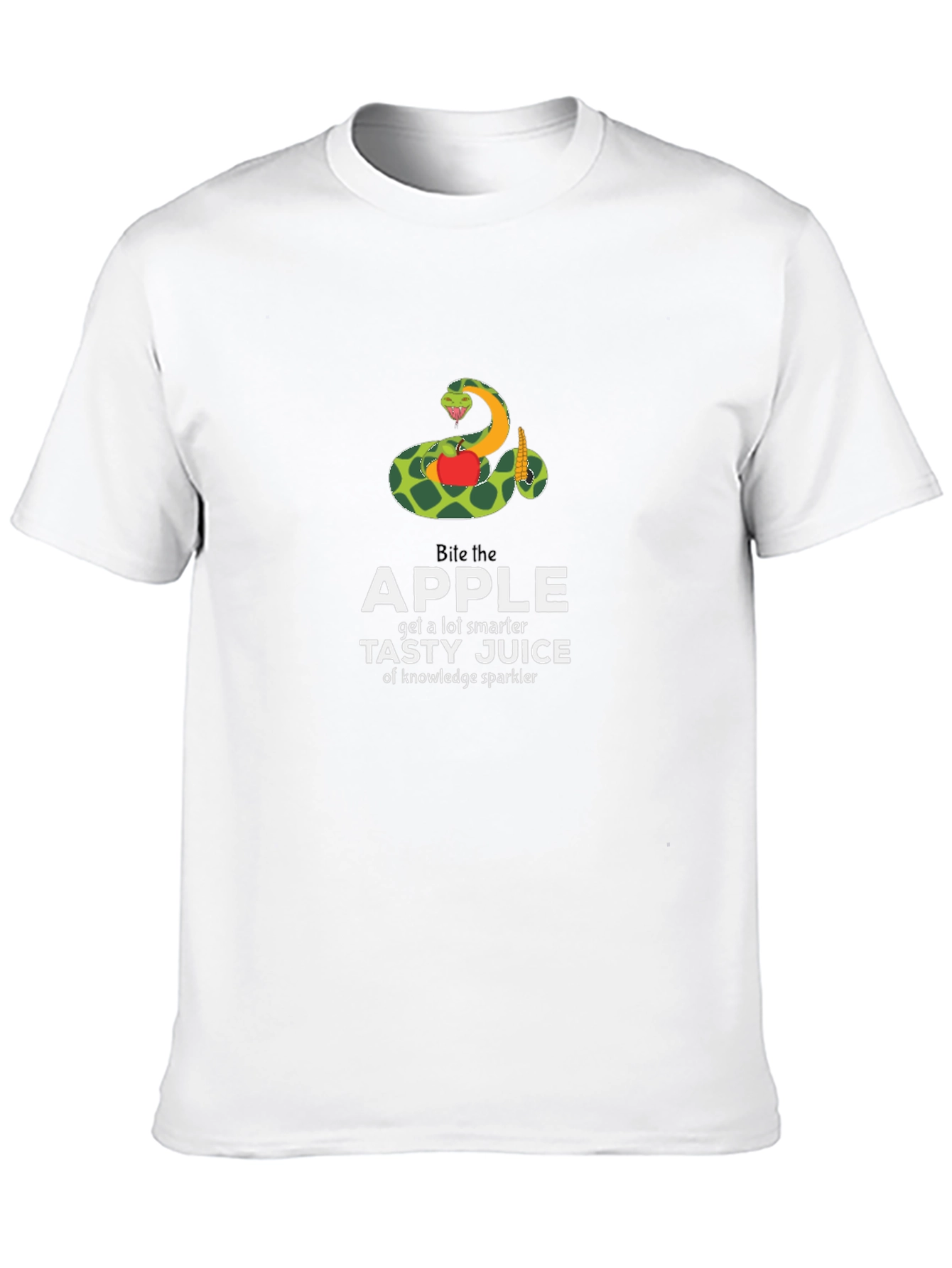 Bite the Apple Funny Knowledge Graphic T-Shirt