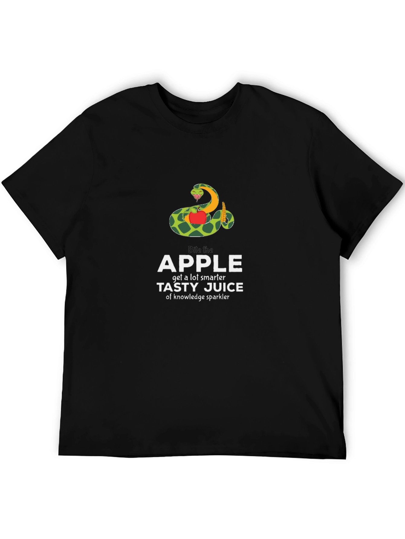 Bite the Apple Funny Knowledge Graphic T-Shirt