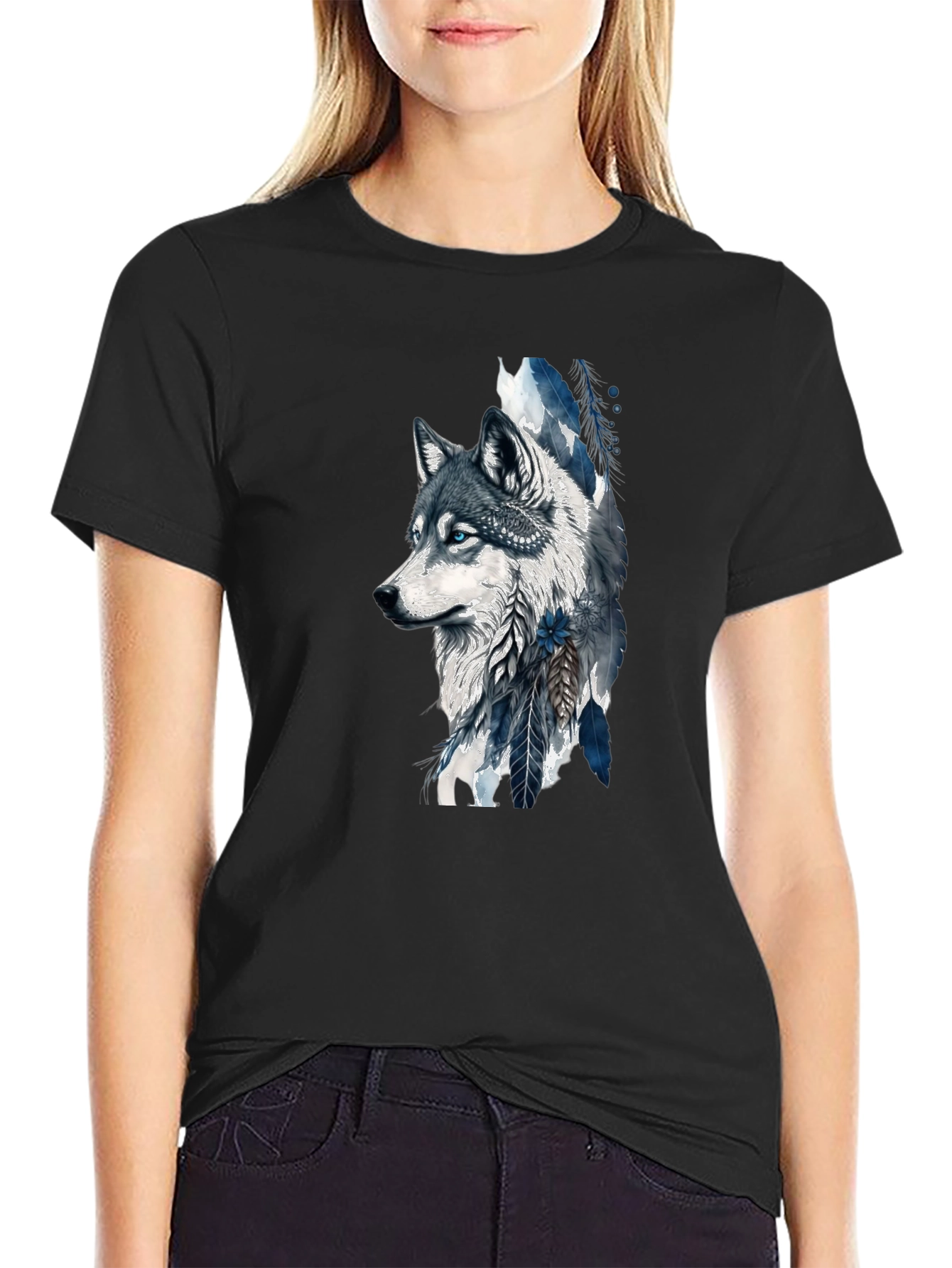 Wolf Graphic Print Tee - Stylish & Unique Design
