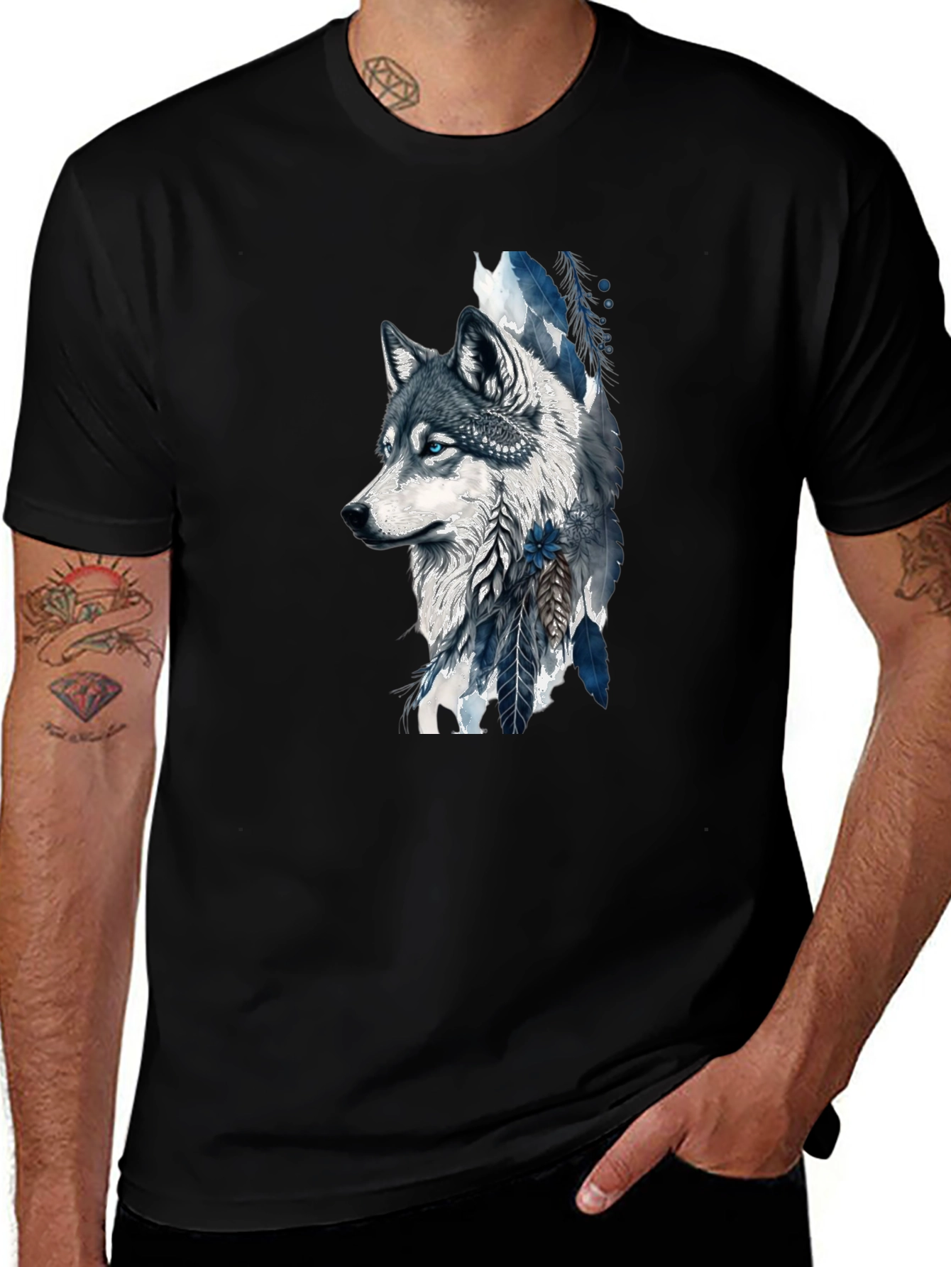 Wolf Graphic Print Tee - Stylish & Unique Design