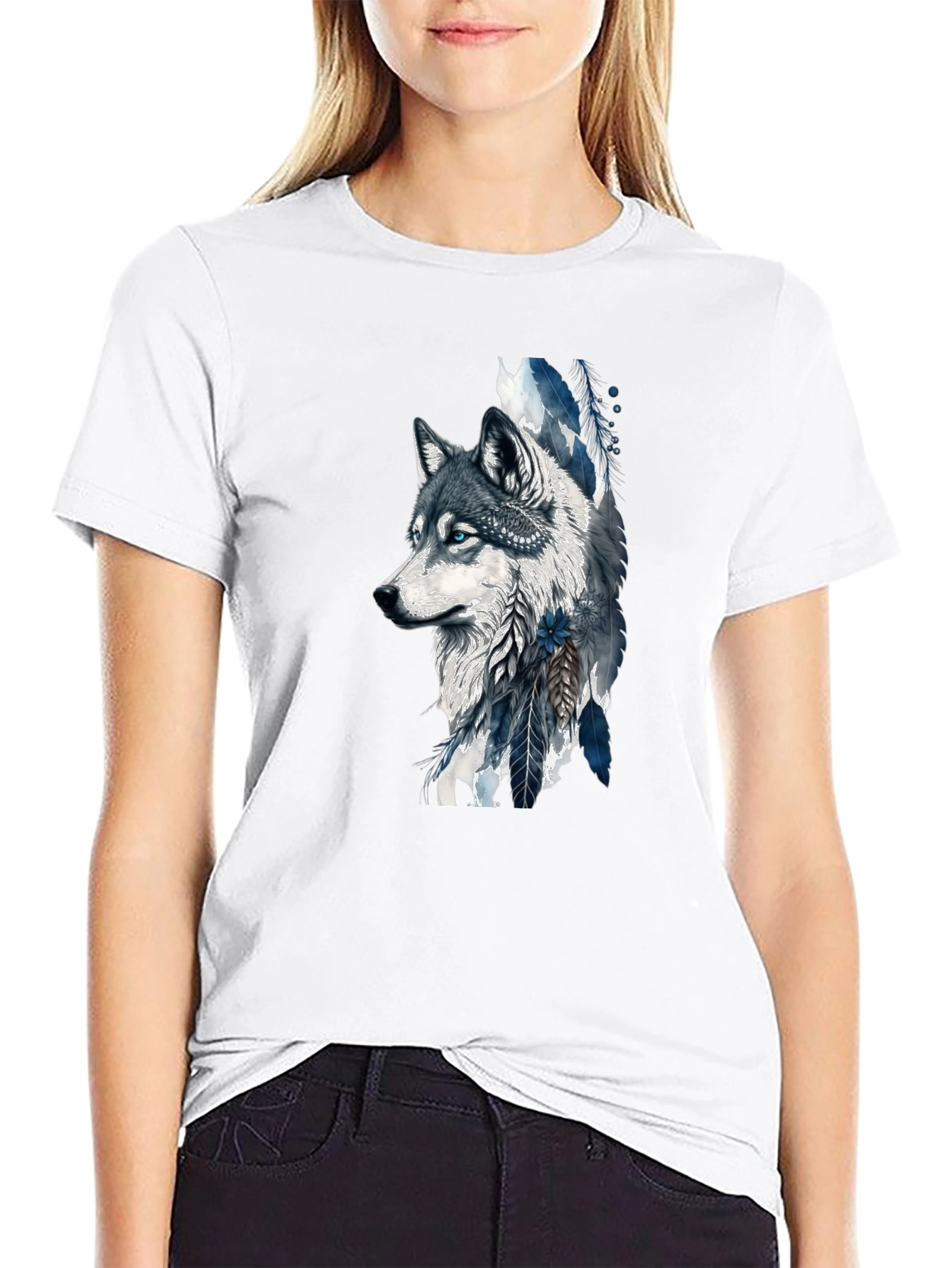 Wolf Graphic Print Tee - Stylish & Unique Design