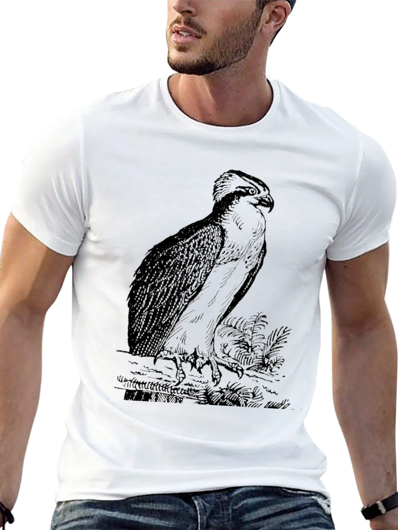 Black Eagle Graphic Tee - Unique Bird Design