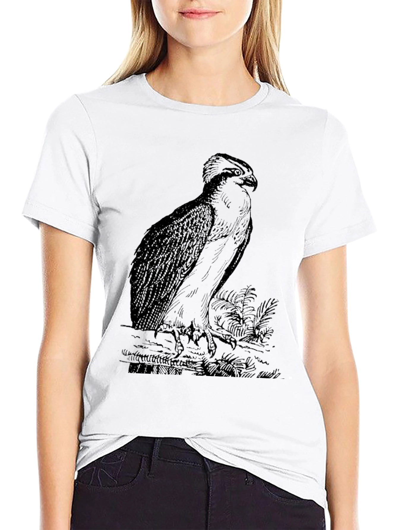 Black Eagle Graphic Tee - Unique Bird Design