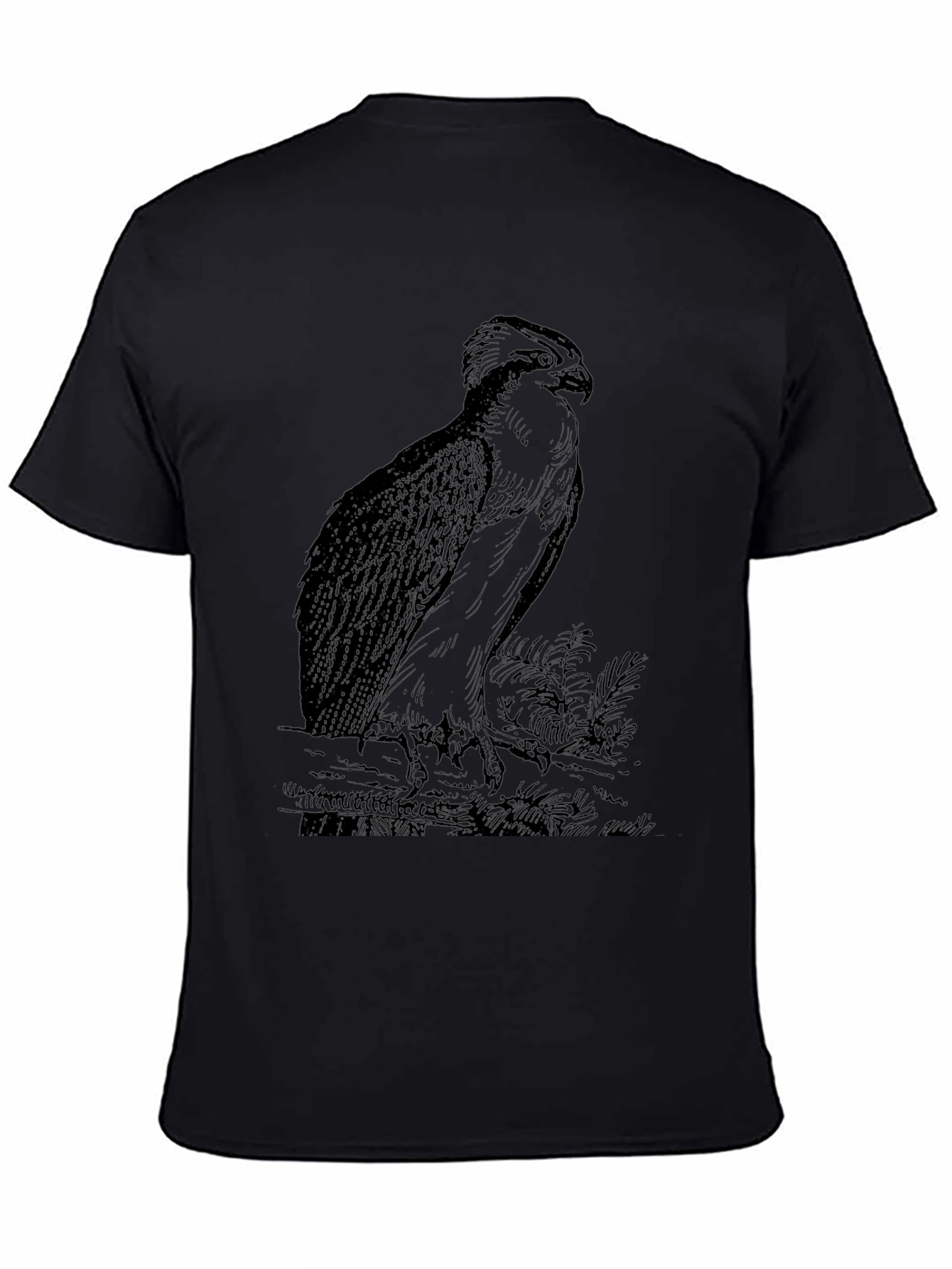 Black Eagle Graphic Tee - Unique Bird Design