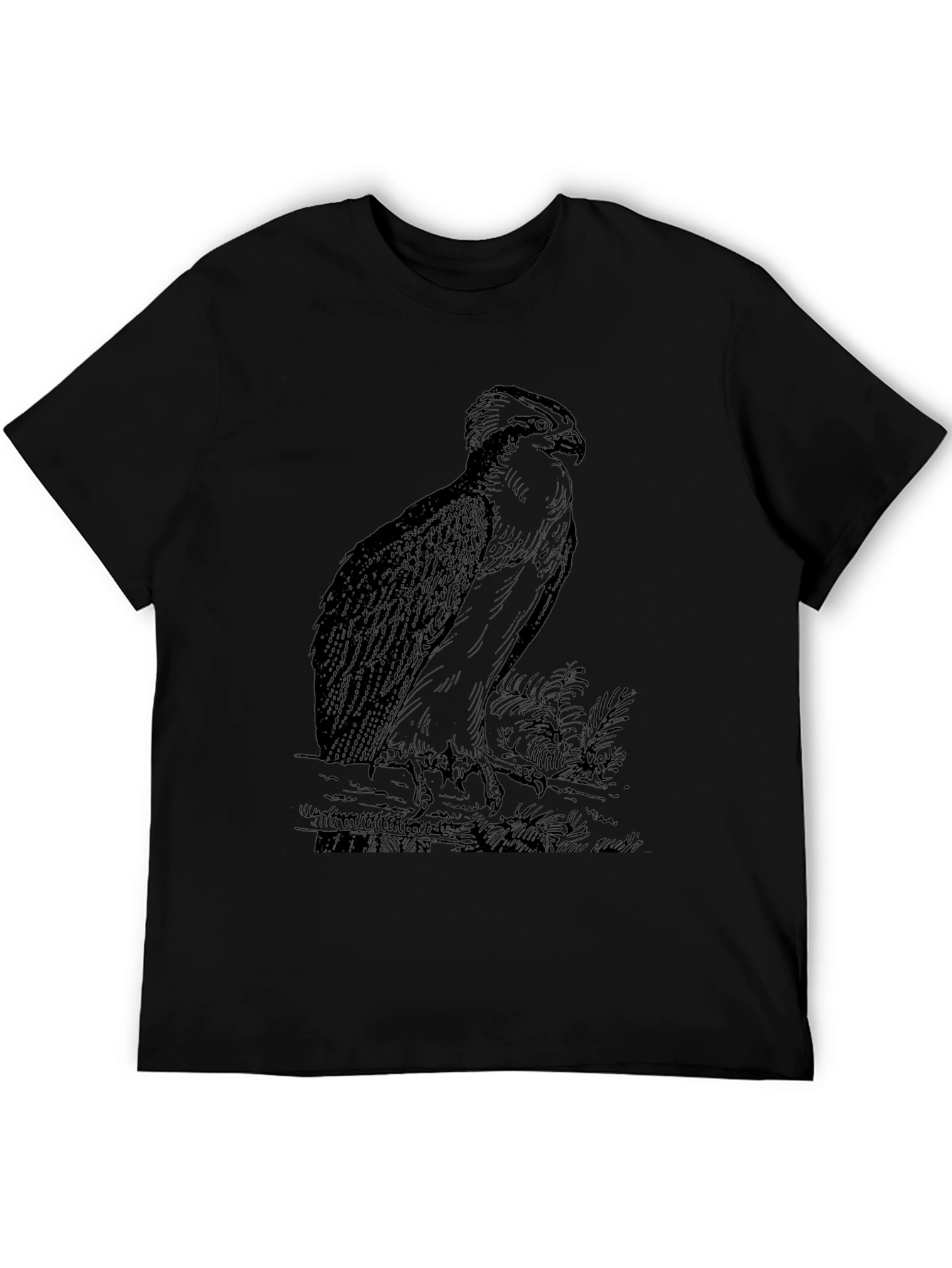 Black Eagle Graphic Tee - Unique Bird Design