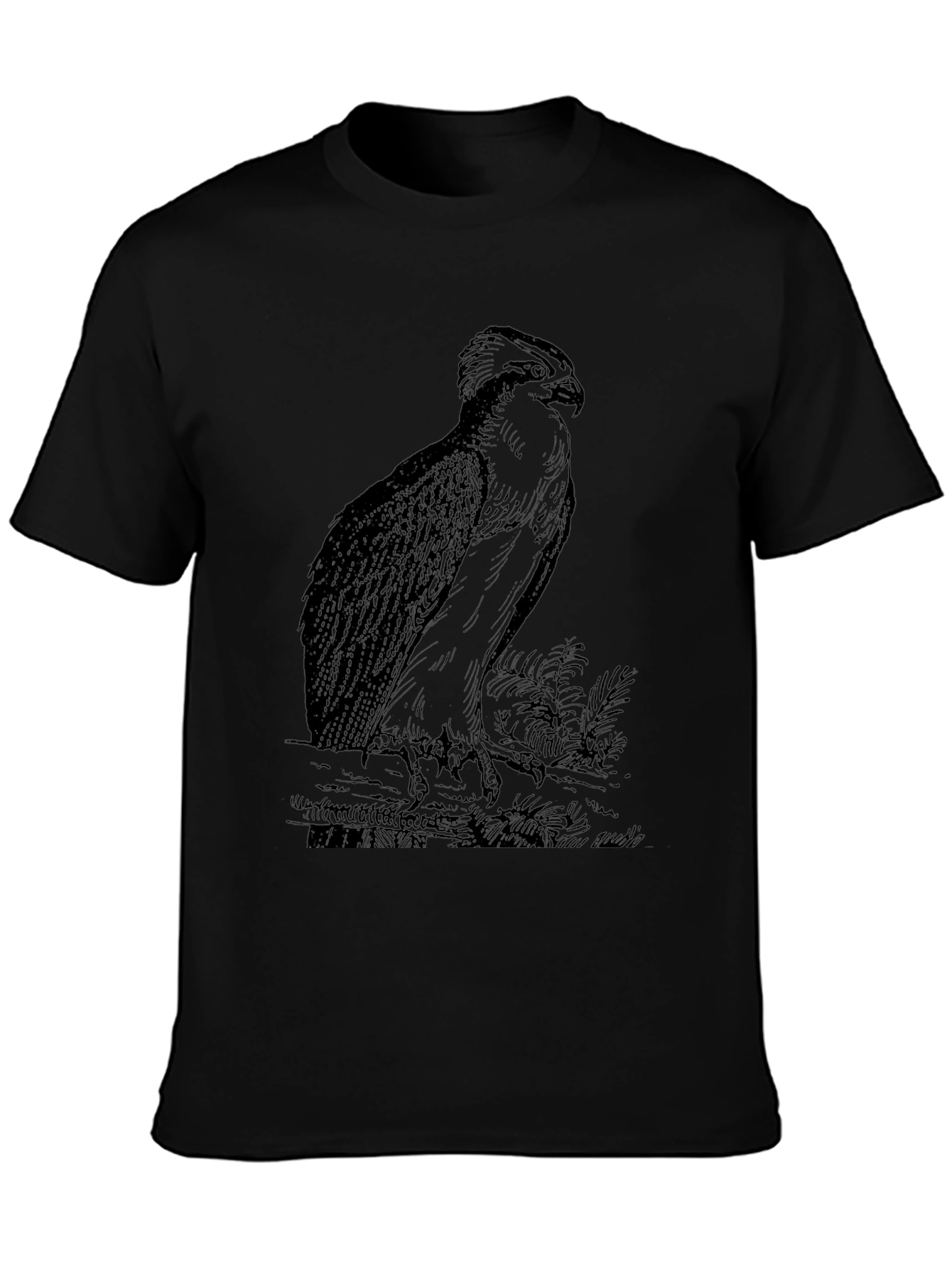 Black Eagle Graphic Tee - Unique Bird Design