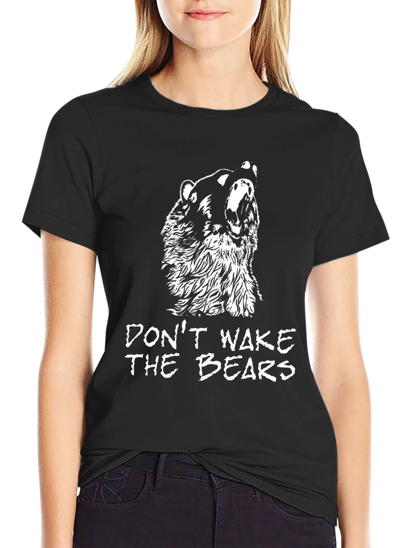 Dont Wake The Bears Graphic T-Shirt - Black