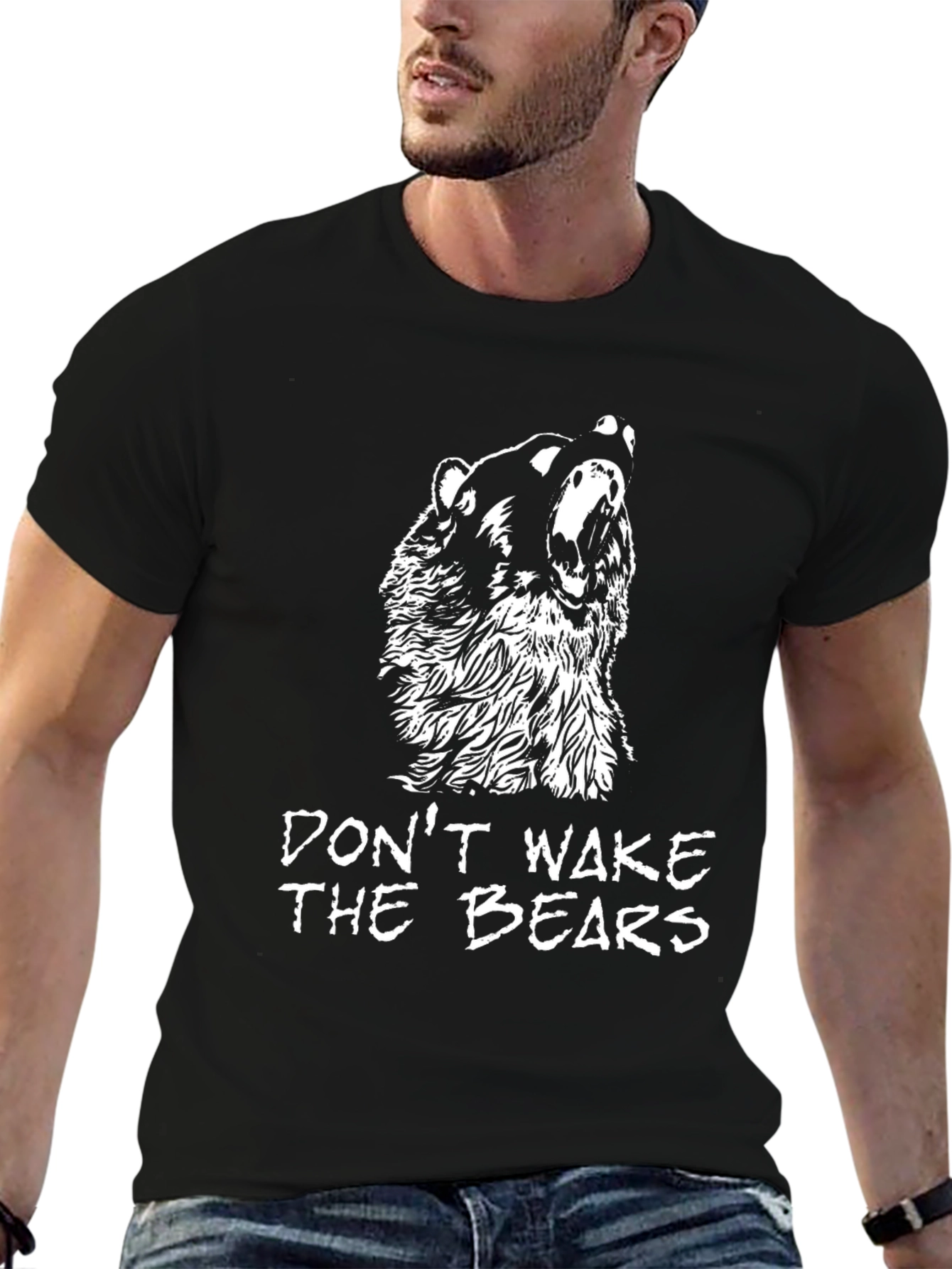 Dont Wake The Bears Graphic T-Shirt - Black