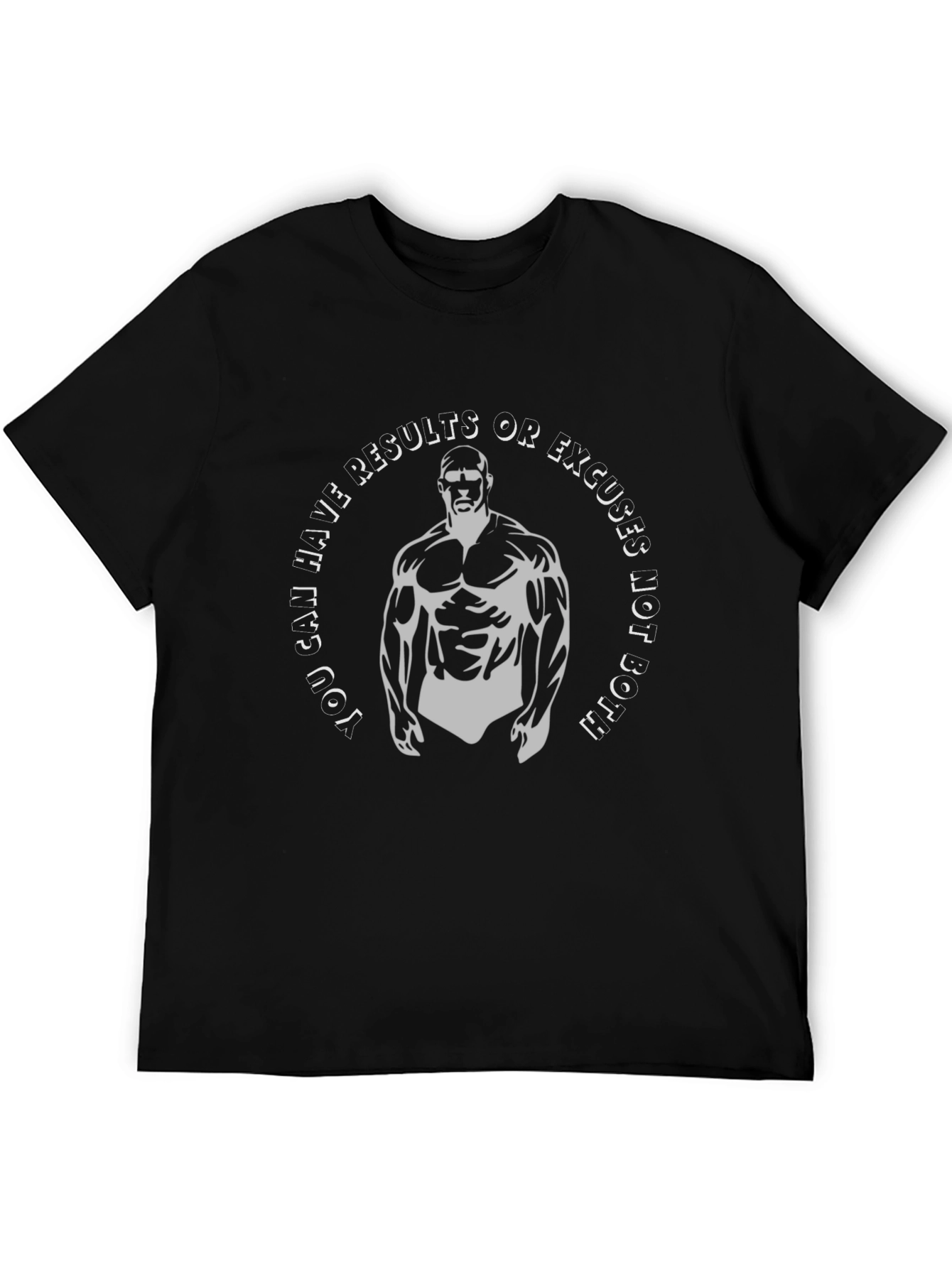 Motivational Gym T-Shirt - Results Not Excuses