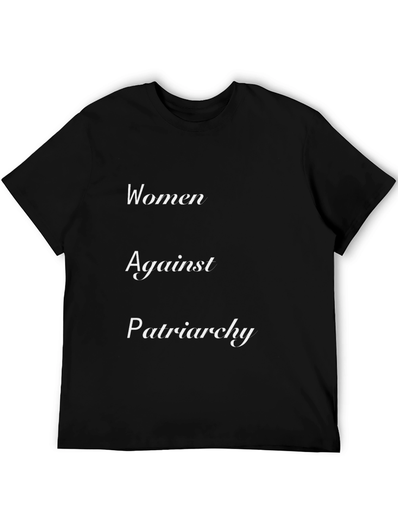 Women Against Patriarchy Black Graphic Tee