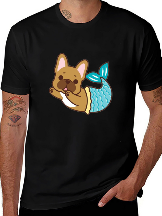 Dog Mermaid T-Shirt - Cute French Bulldog Tee