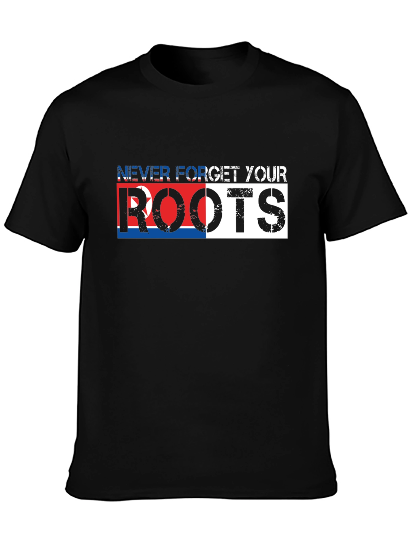 Never Forget Your Roots Black Graphic Tee