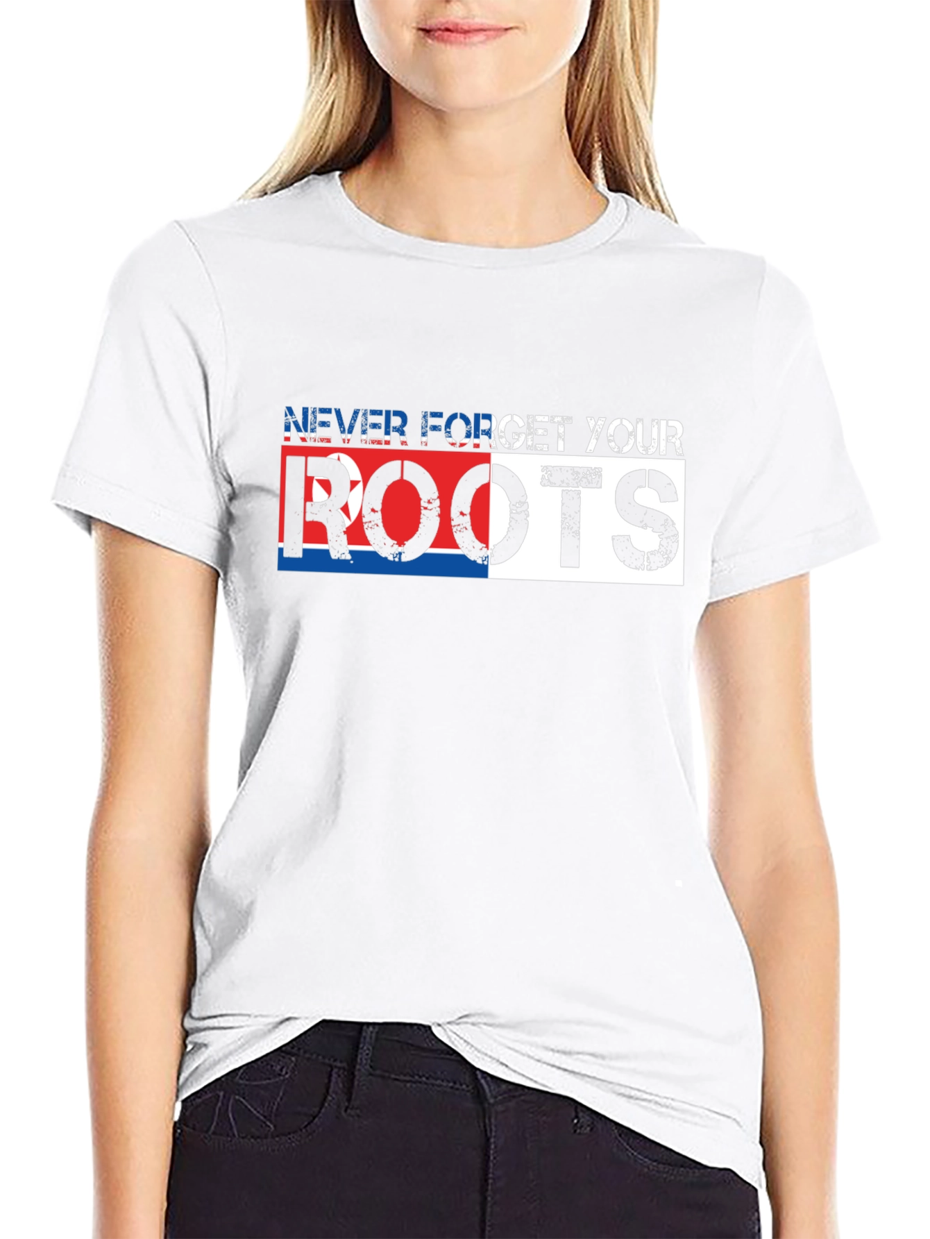 Never Forget Your Roots Black Graphic Tee