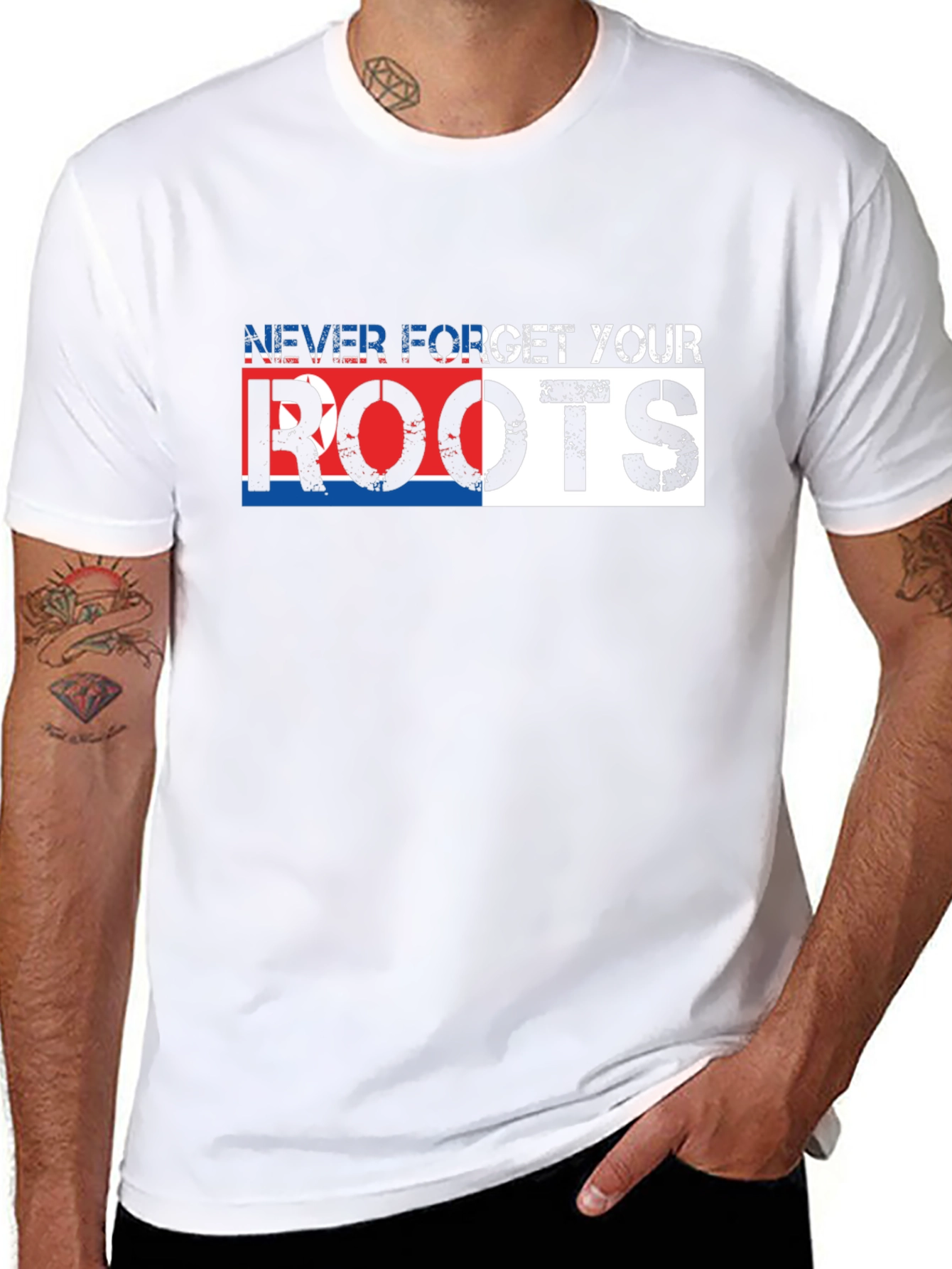 Never Forget Your Roots Black Graphic Tee